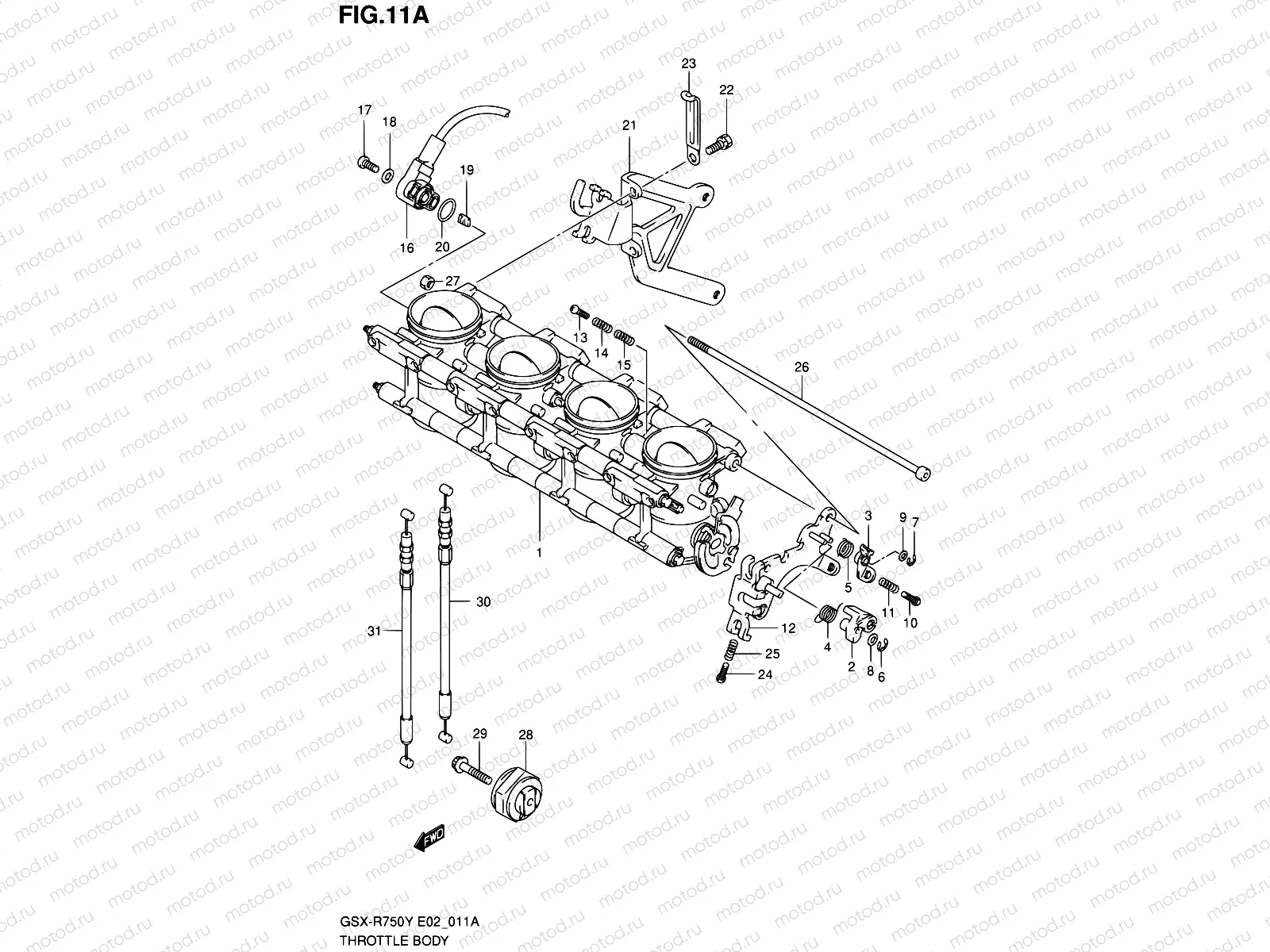 11A - THROTTLE BODY (MODEL K1)
