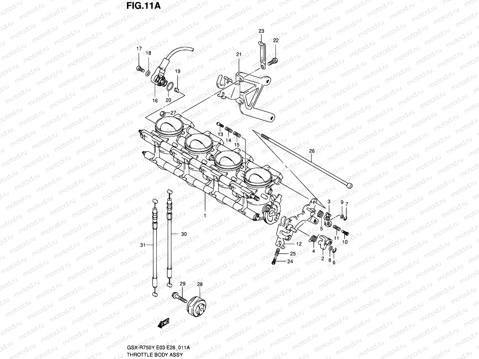 11A - THROTTLE BODY (MODEL K1)