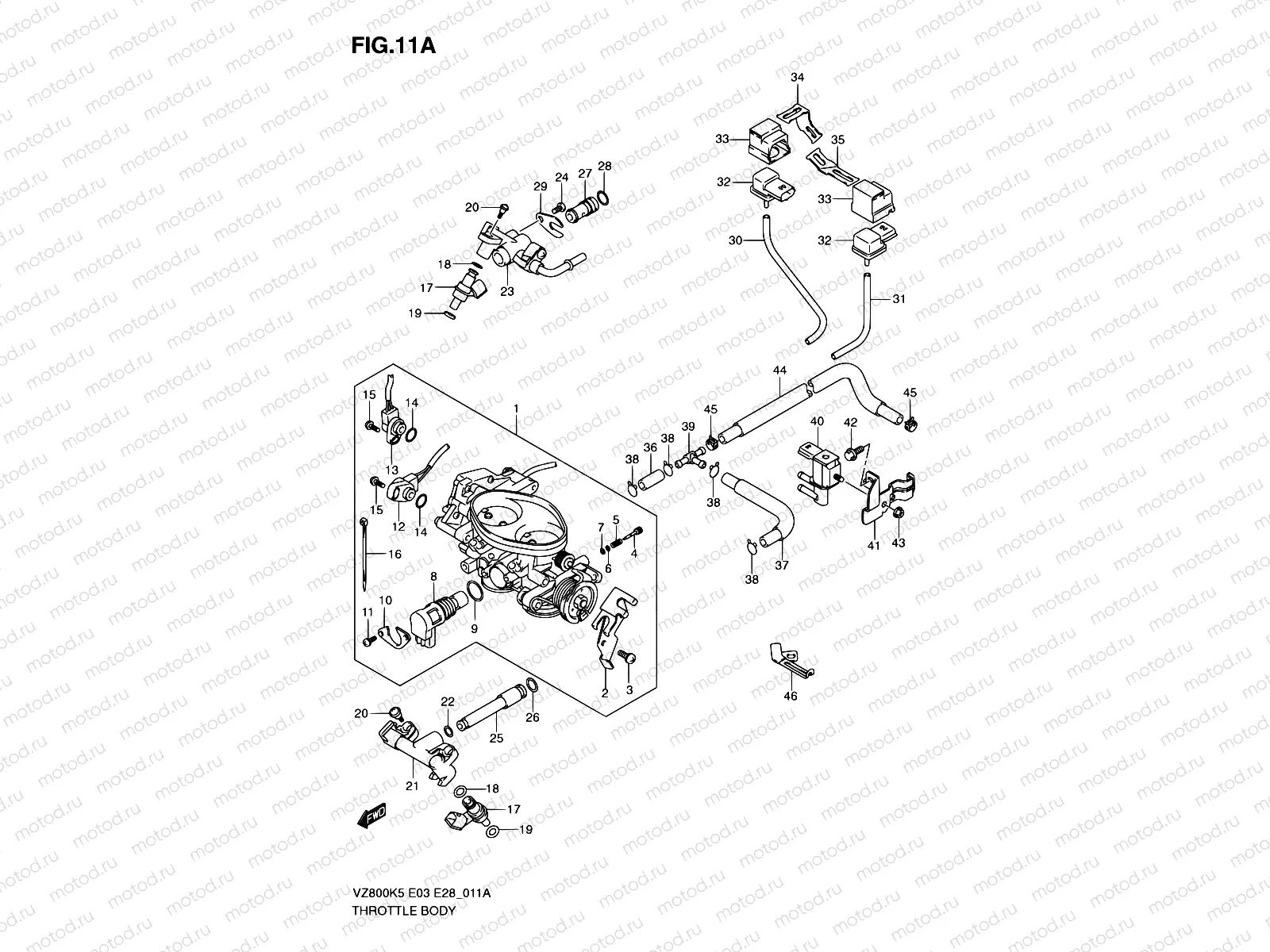 11A - THROTTLE BODY (MODEL K9)