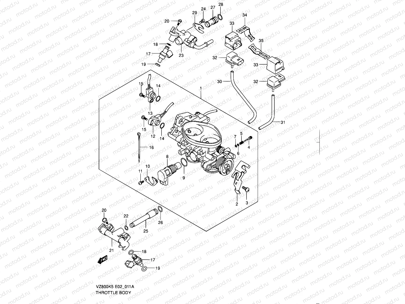 11A - THROTTLE BODY (MODEL K9)