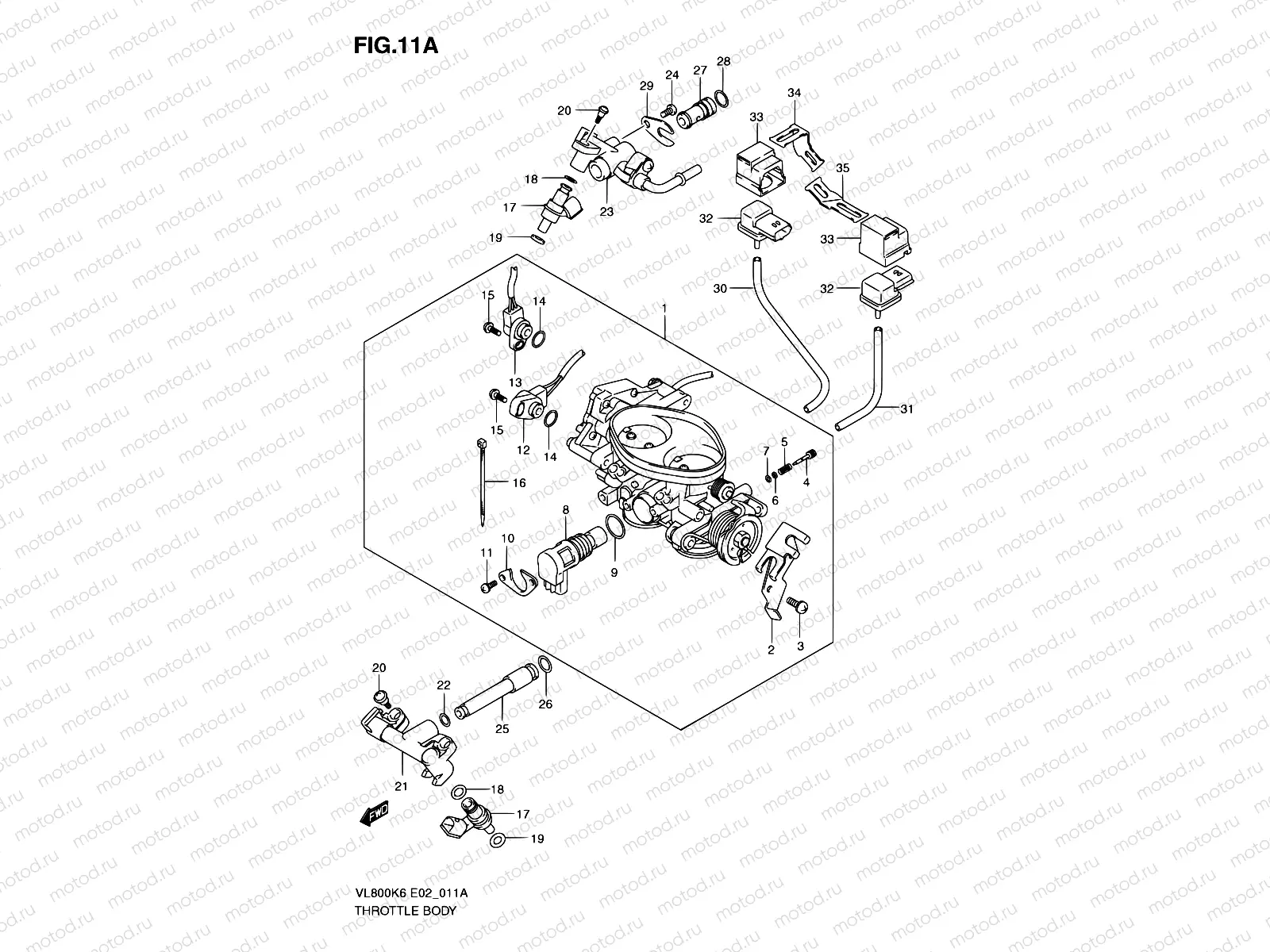 11A - THROTTLE BODY (MODEL K9/L0)