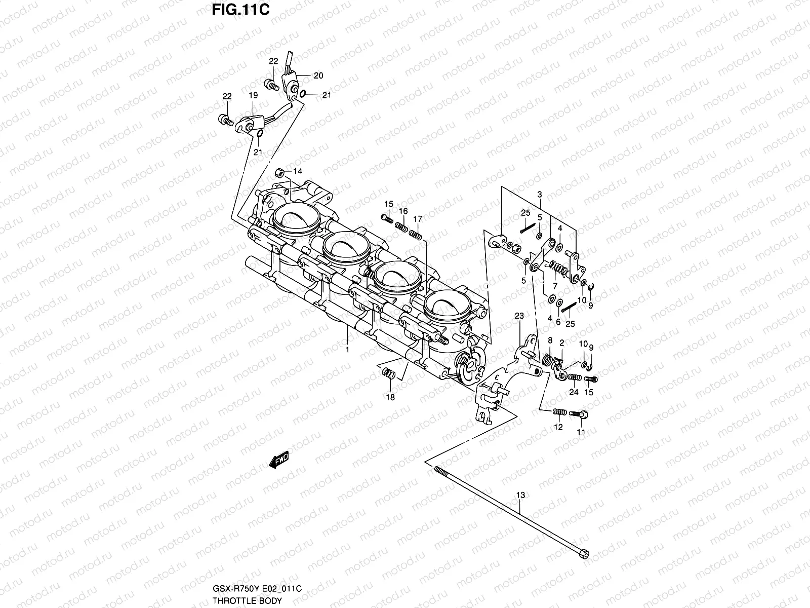 11C - THROTTLE BODY (MODEL K3)