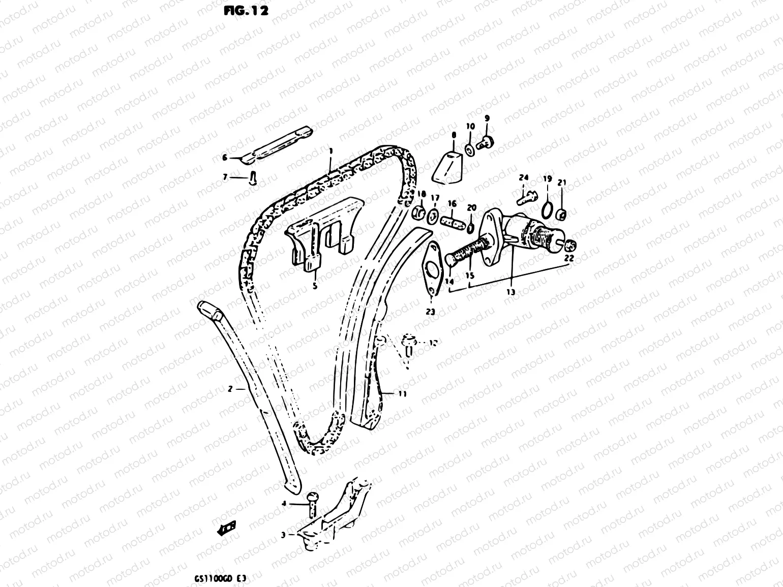 12 - CAM CHAIN (MODEL Z)