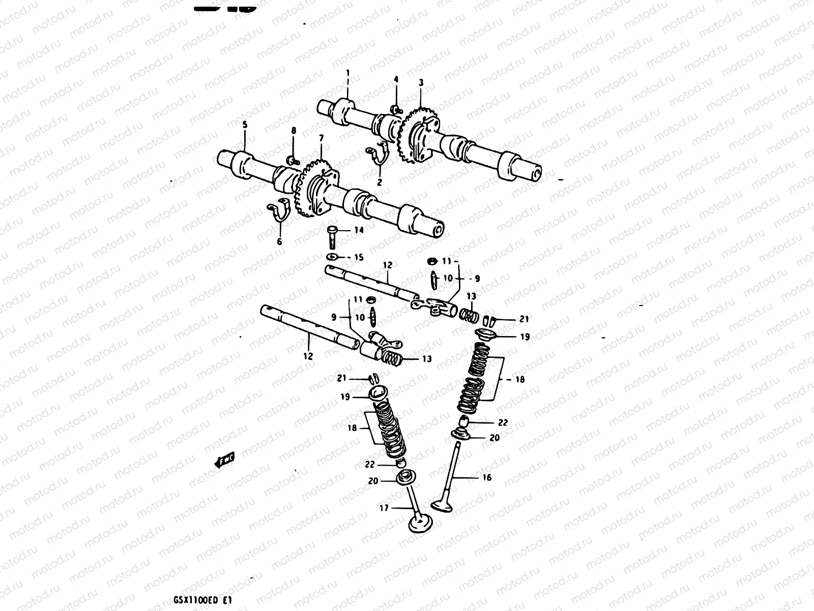 12 - CAM SHAFT - VALVE (MODEL Z)