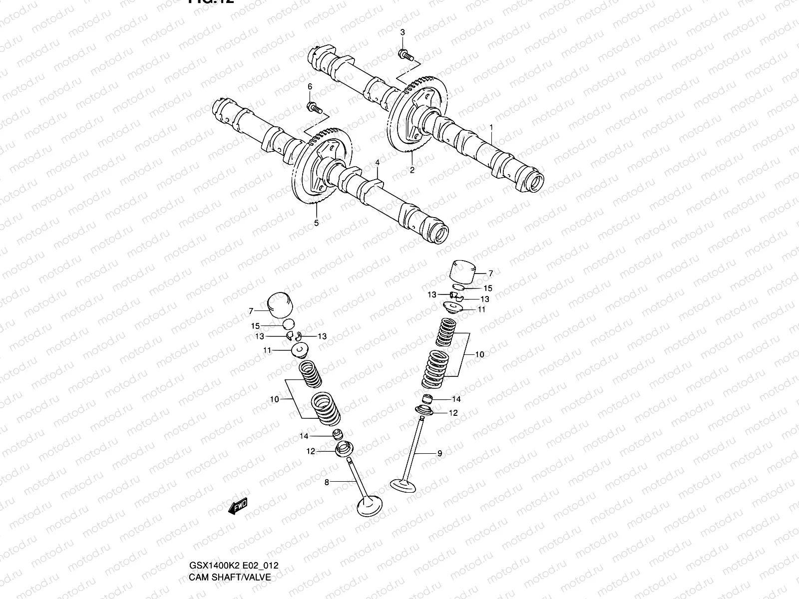 12 - CAM SHAFT/VALVE
