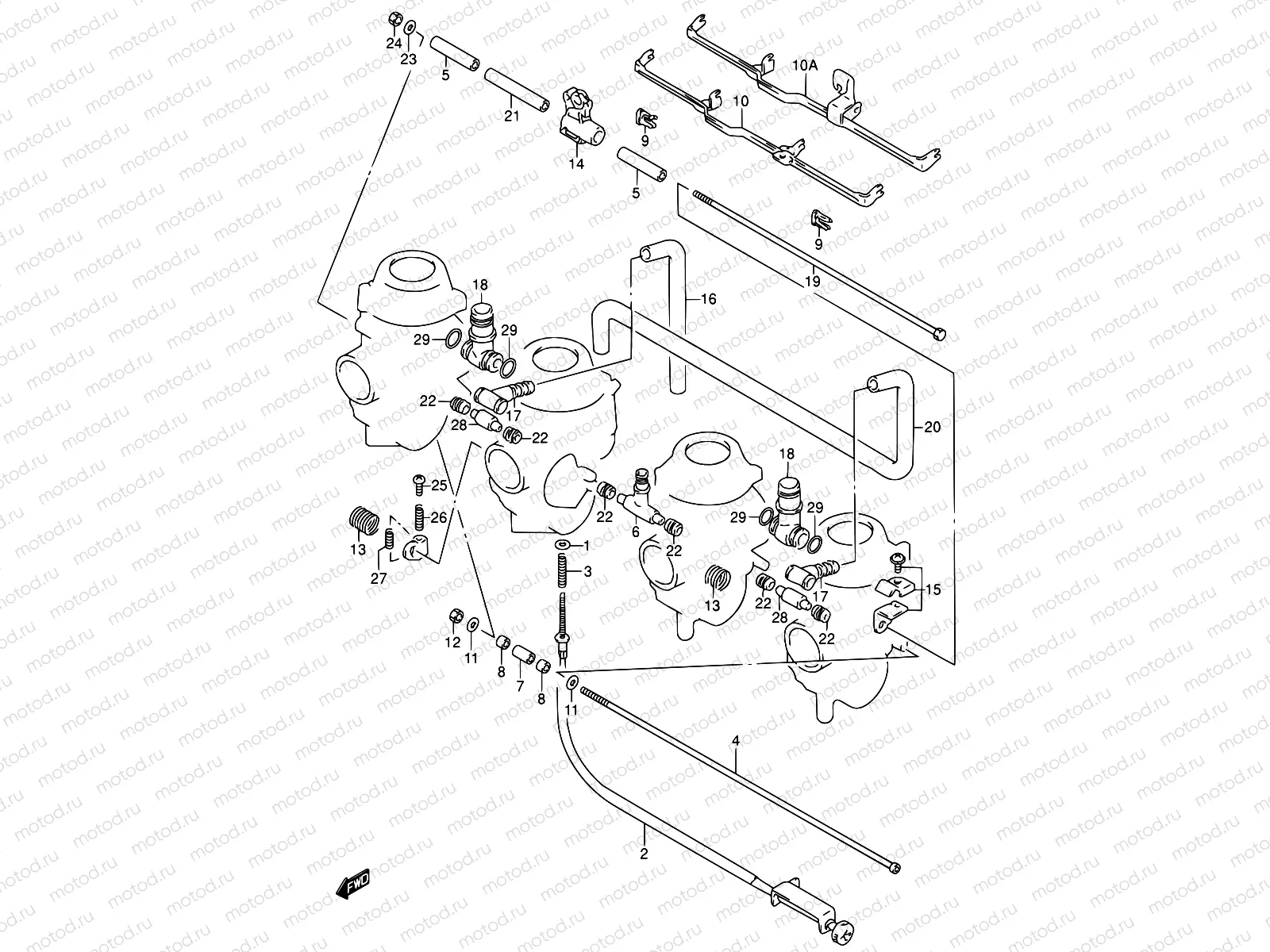 12 - CARBURETOR FITTINGS (MODEL P/R)