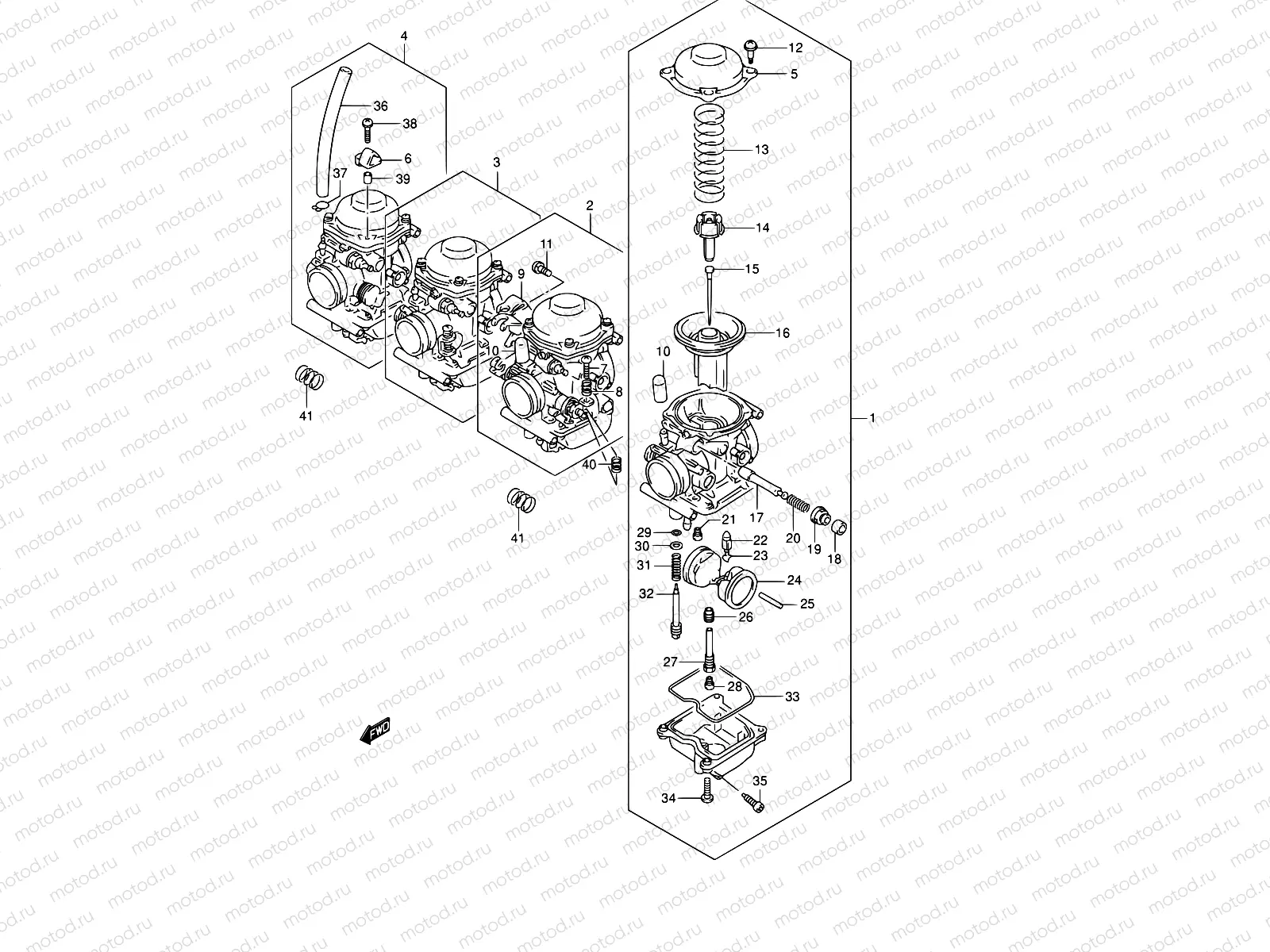 12 - CARBURETOR (MODEL Y/K1/K2)