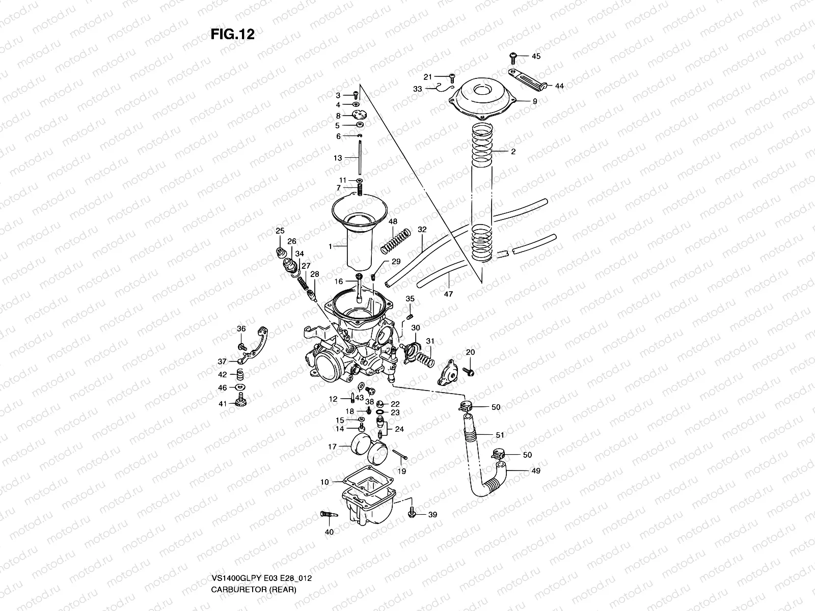 12 - CARBURETOR (REAR)