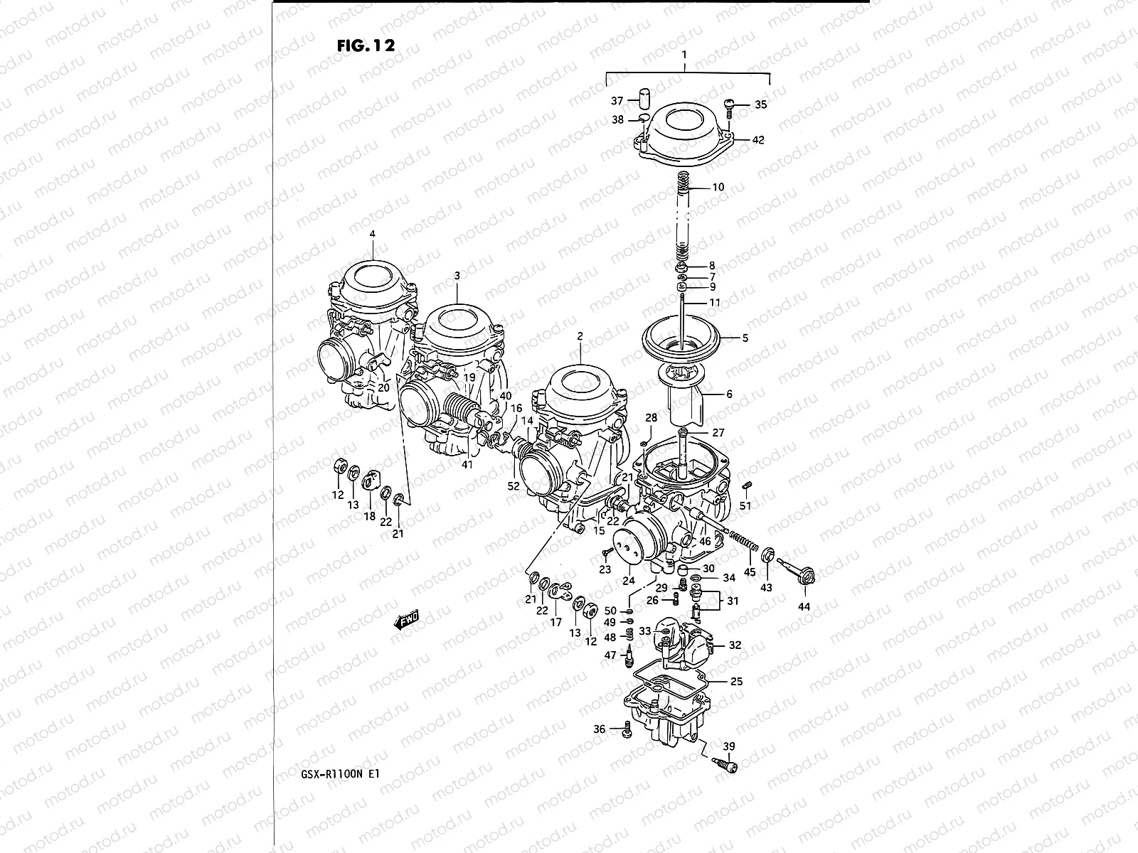 12 - CARBURETOR (SEE NOTE)