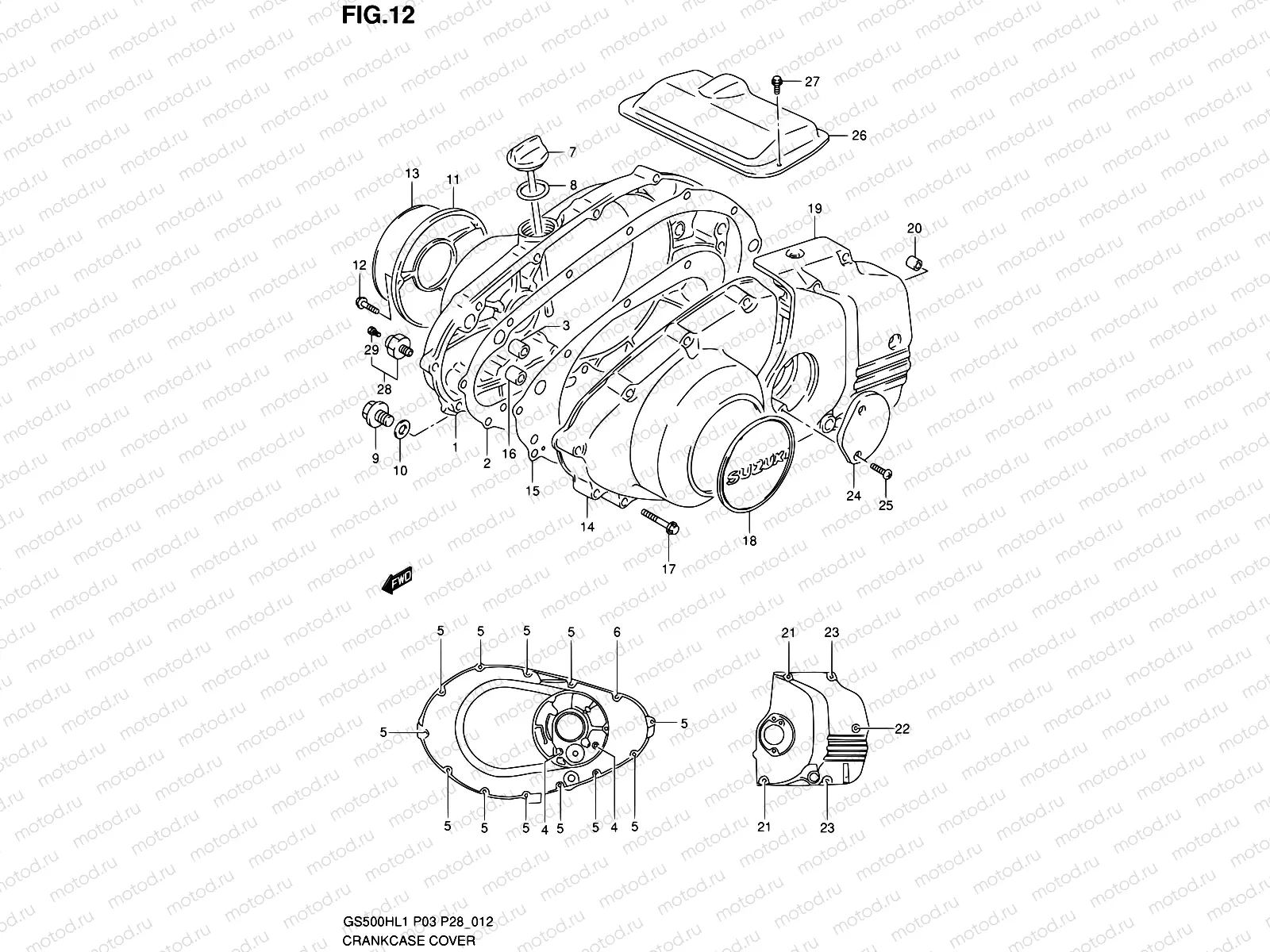 12 - CRANKCASE COVER