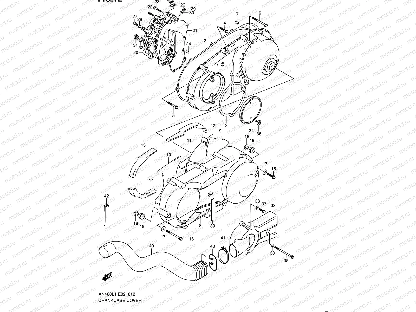 12 - CRANKCASE COVER