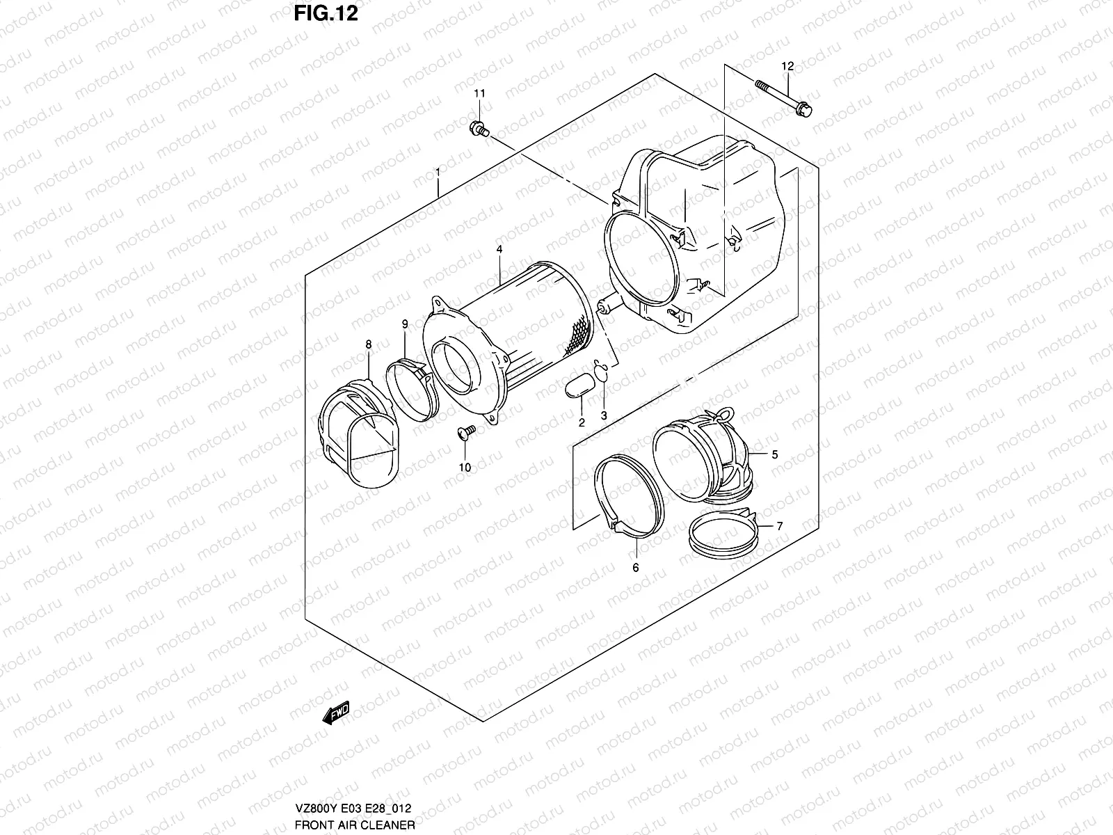 12 - FRONT AIR CLEANER