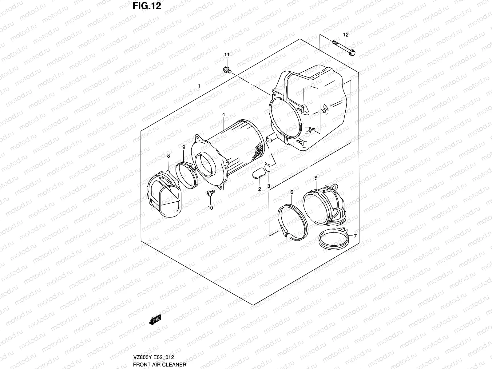 12 - FRONT AIR CLEANER