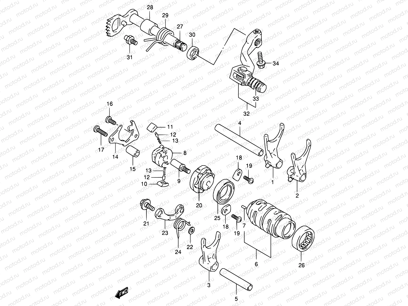 12 - GEAR SHIFTING (MODEL T/V)