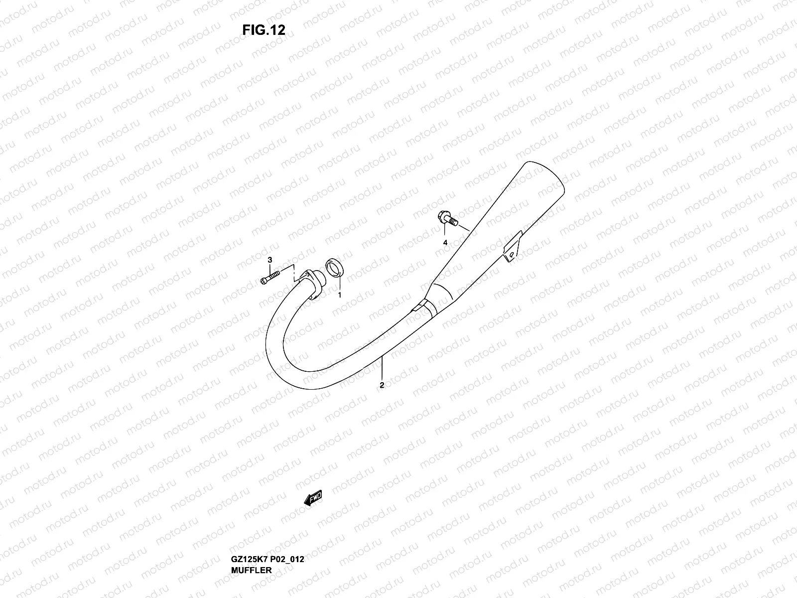 12 - MUFFLER (MODEL K3)