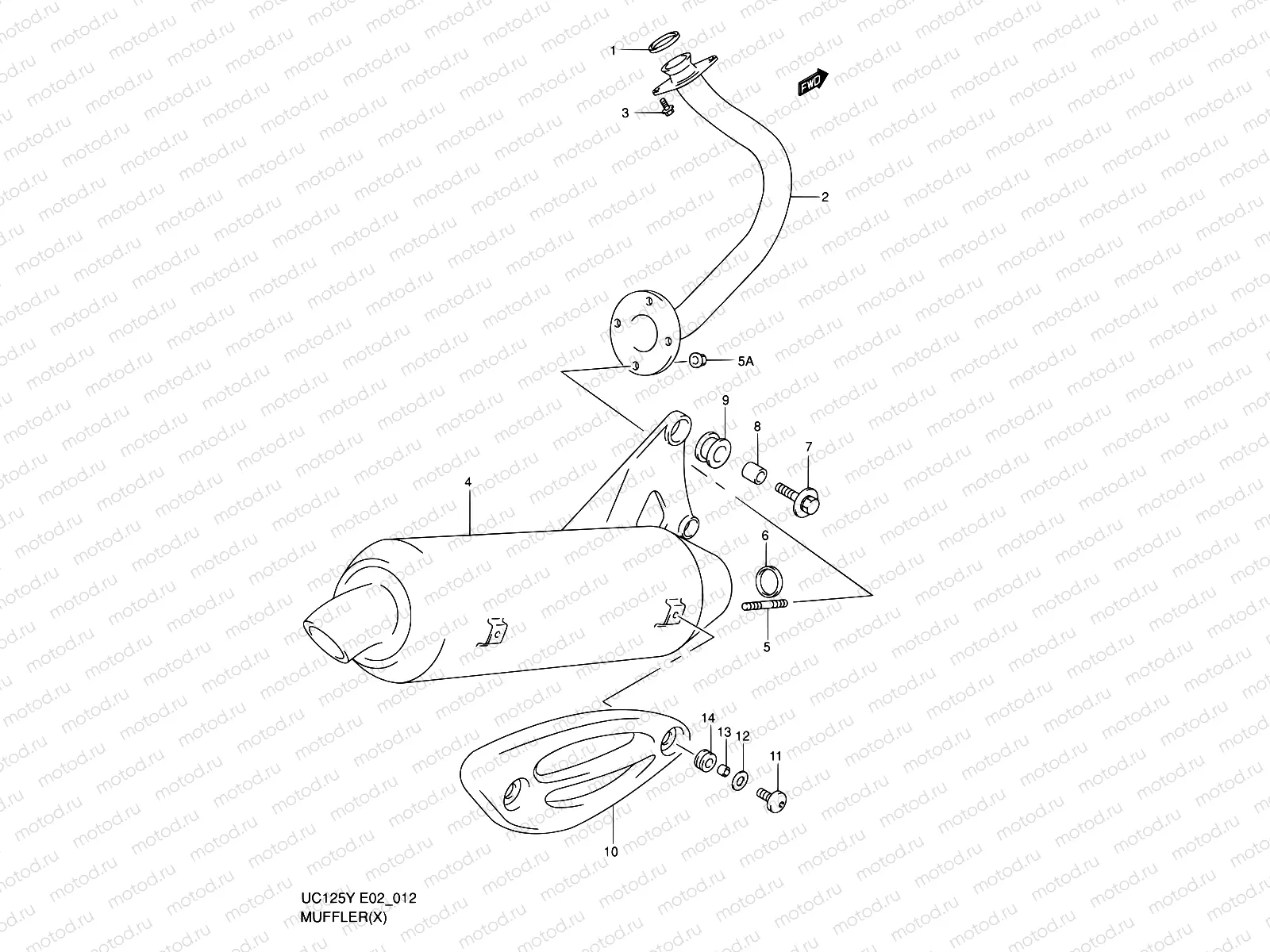 12 - MUFFLER (MODEL X)