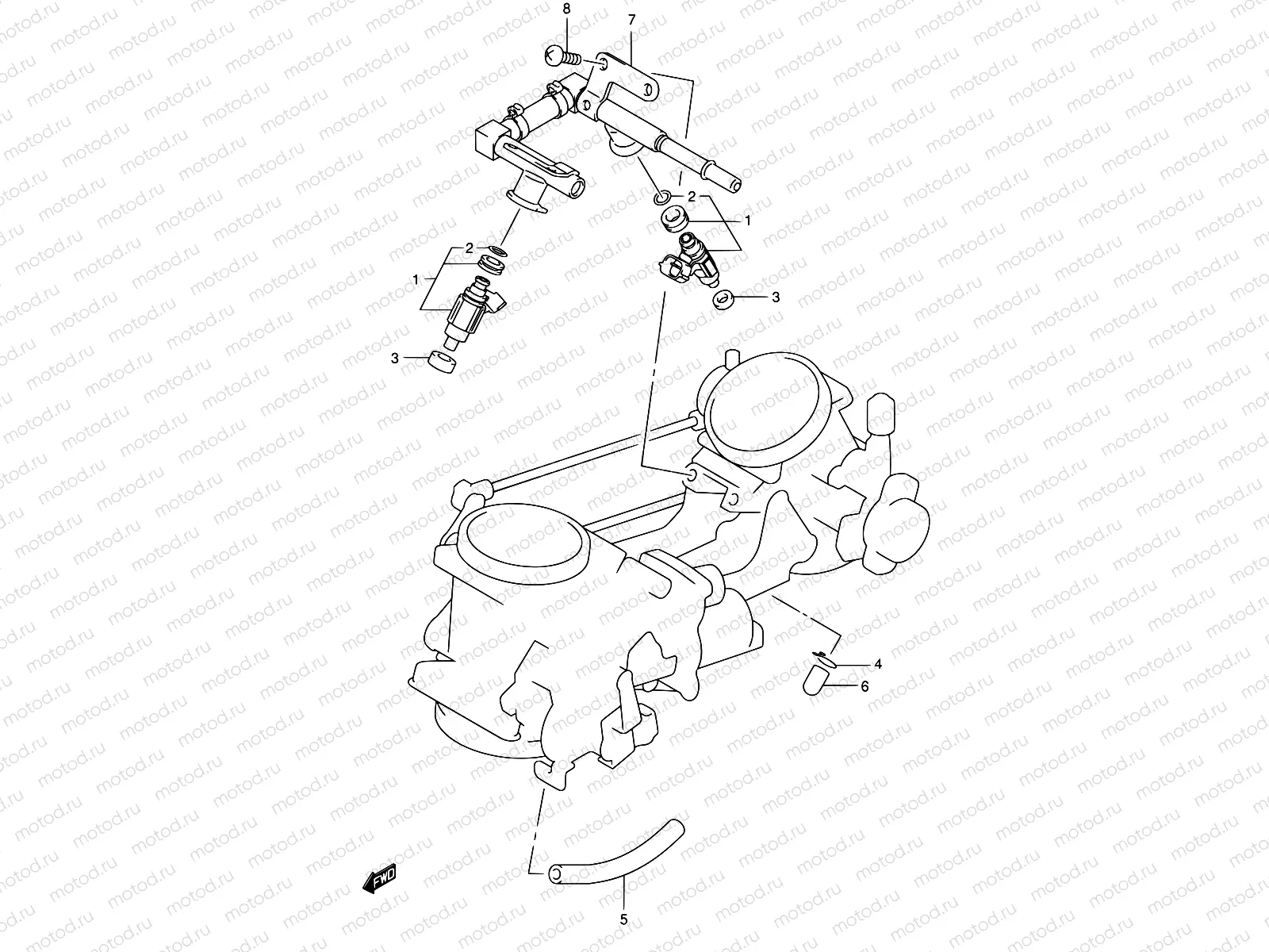 12 - THROTTLE BODY FITTING (MODEL K3/K4/K5/K6)