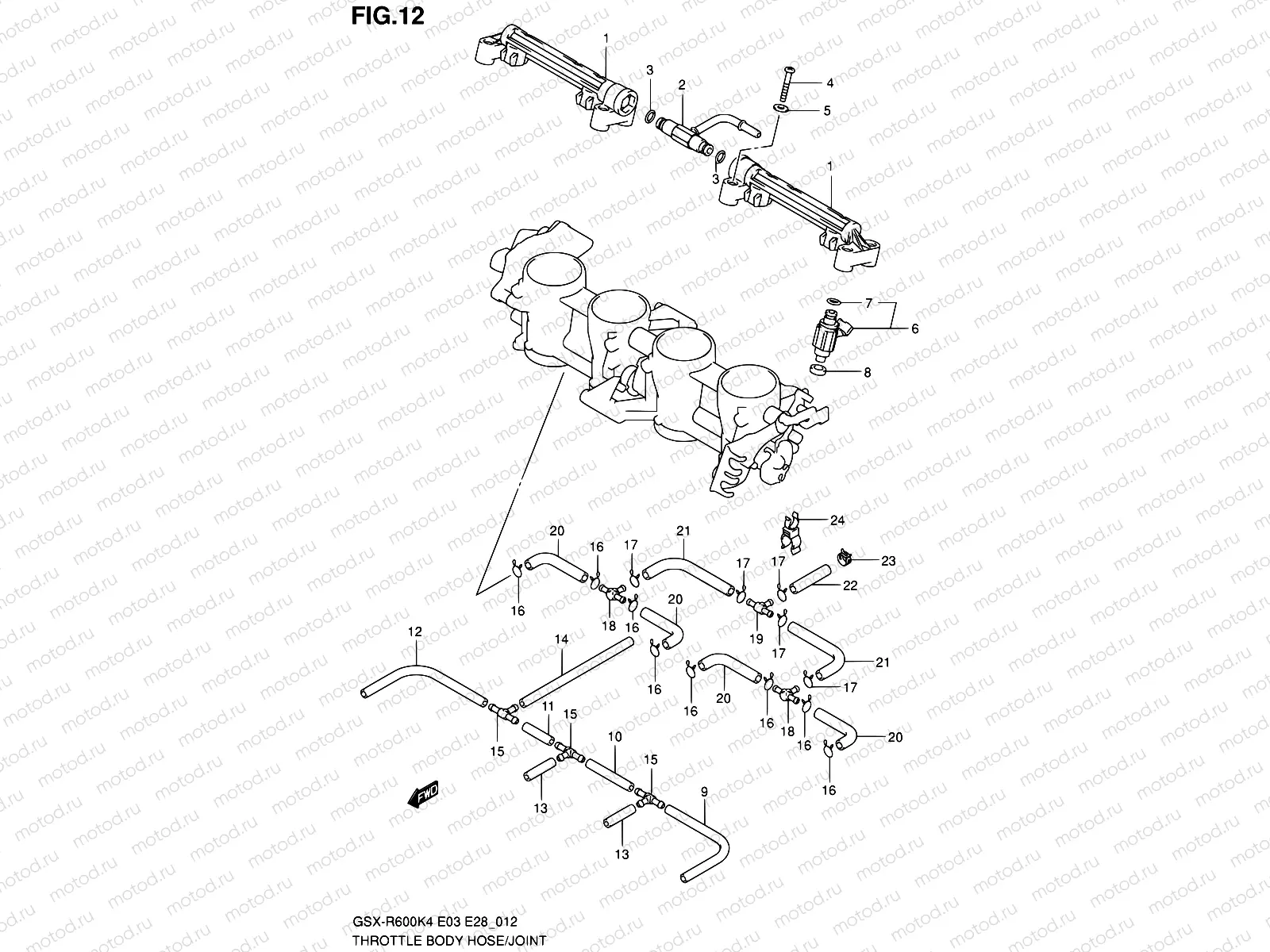 12 - THROTTLE BODY HOSE/JOINT
