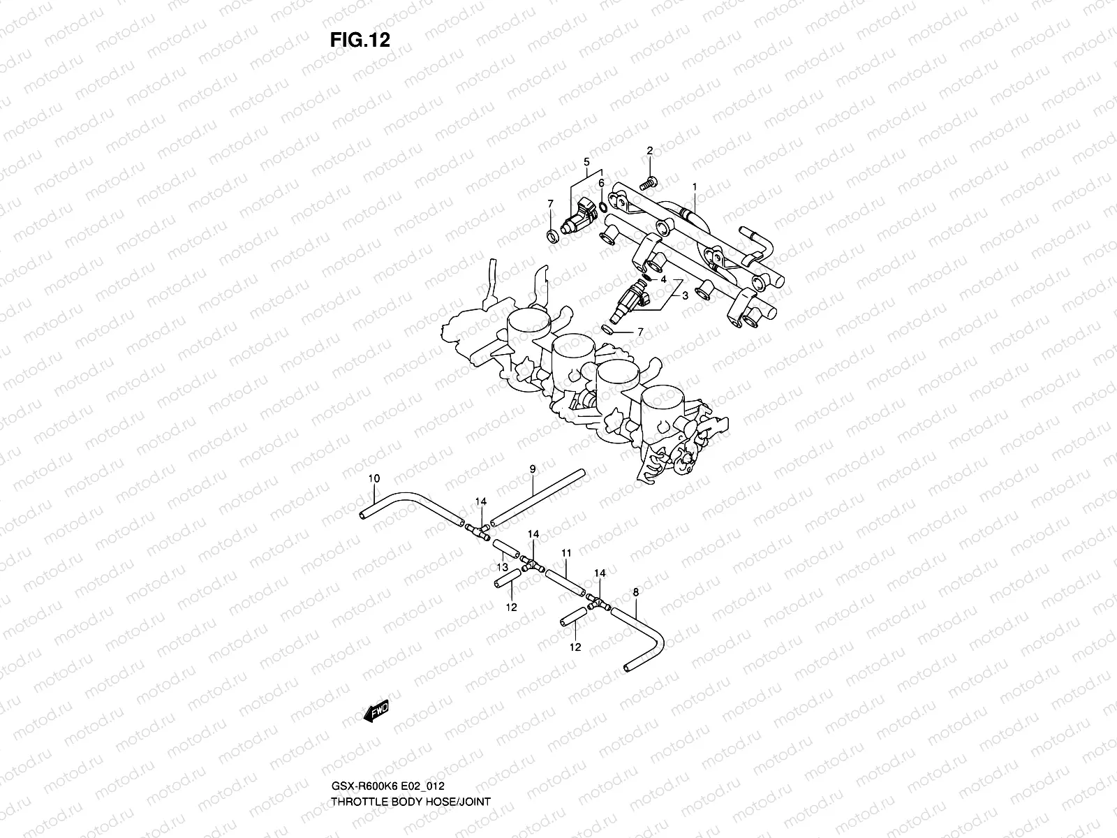 12 - THROTTLE BODY HOSE/JOINT
