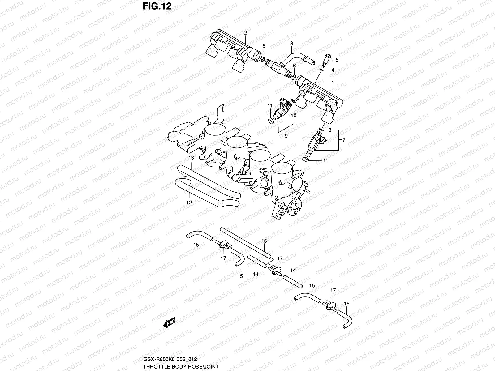 12 - THROTTLE BODY HOSE/JOINT