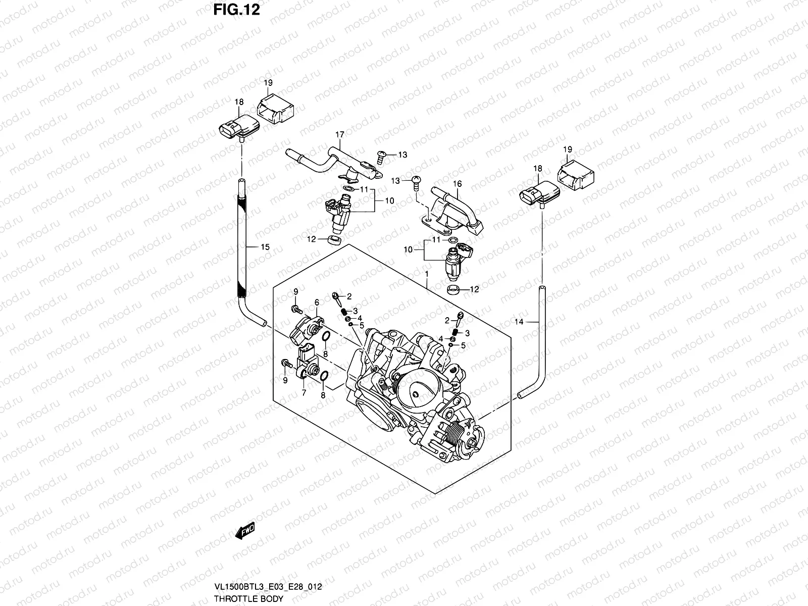12 - THROTTLE BODY (VL1500BTL3 E28)