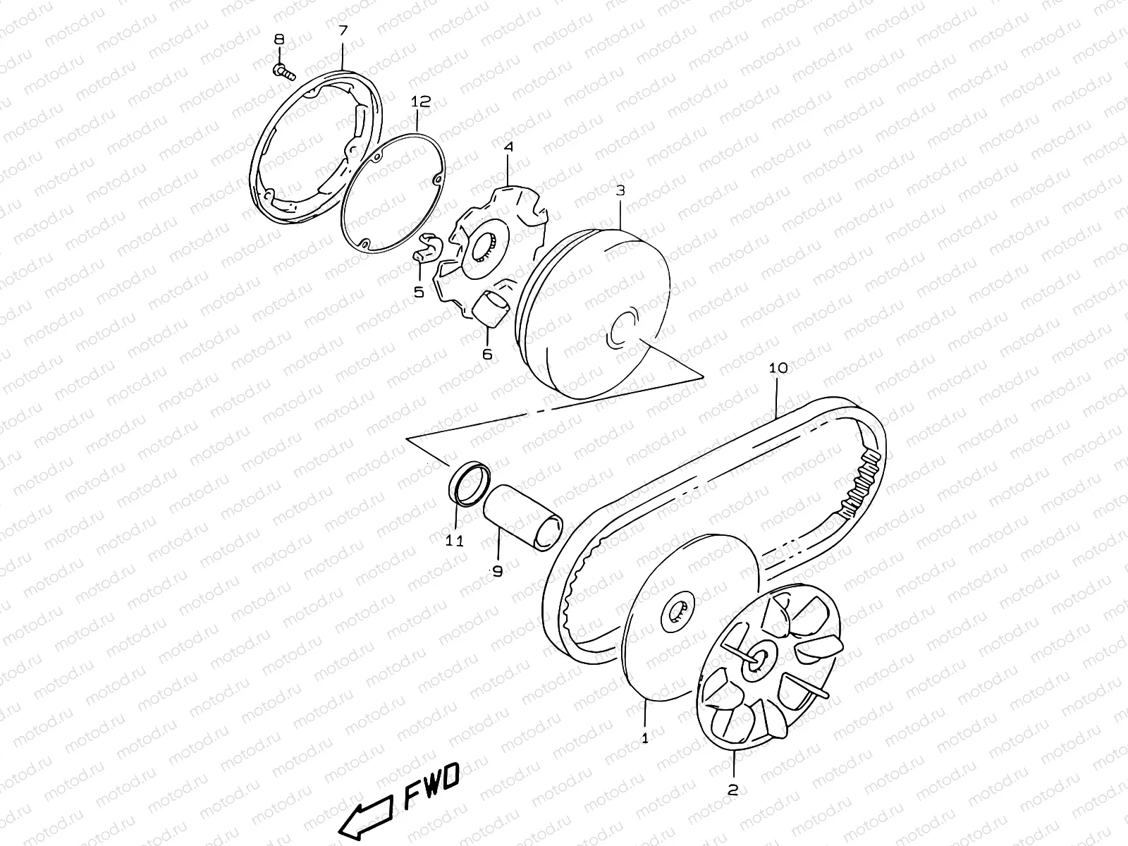 12 - TRANSMISSION (1) (MODEL V/W)