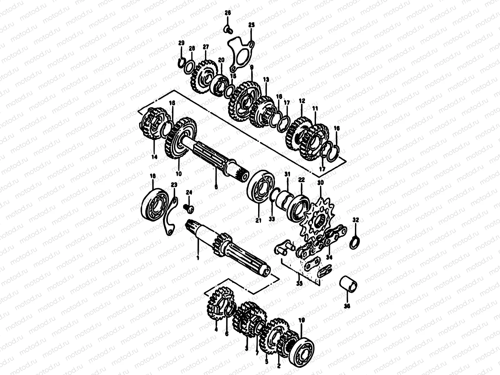 12 - TRANSMISSION (MODEL F)