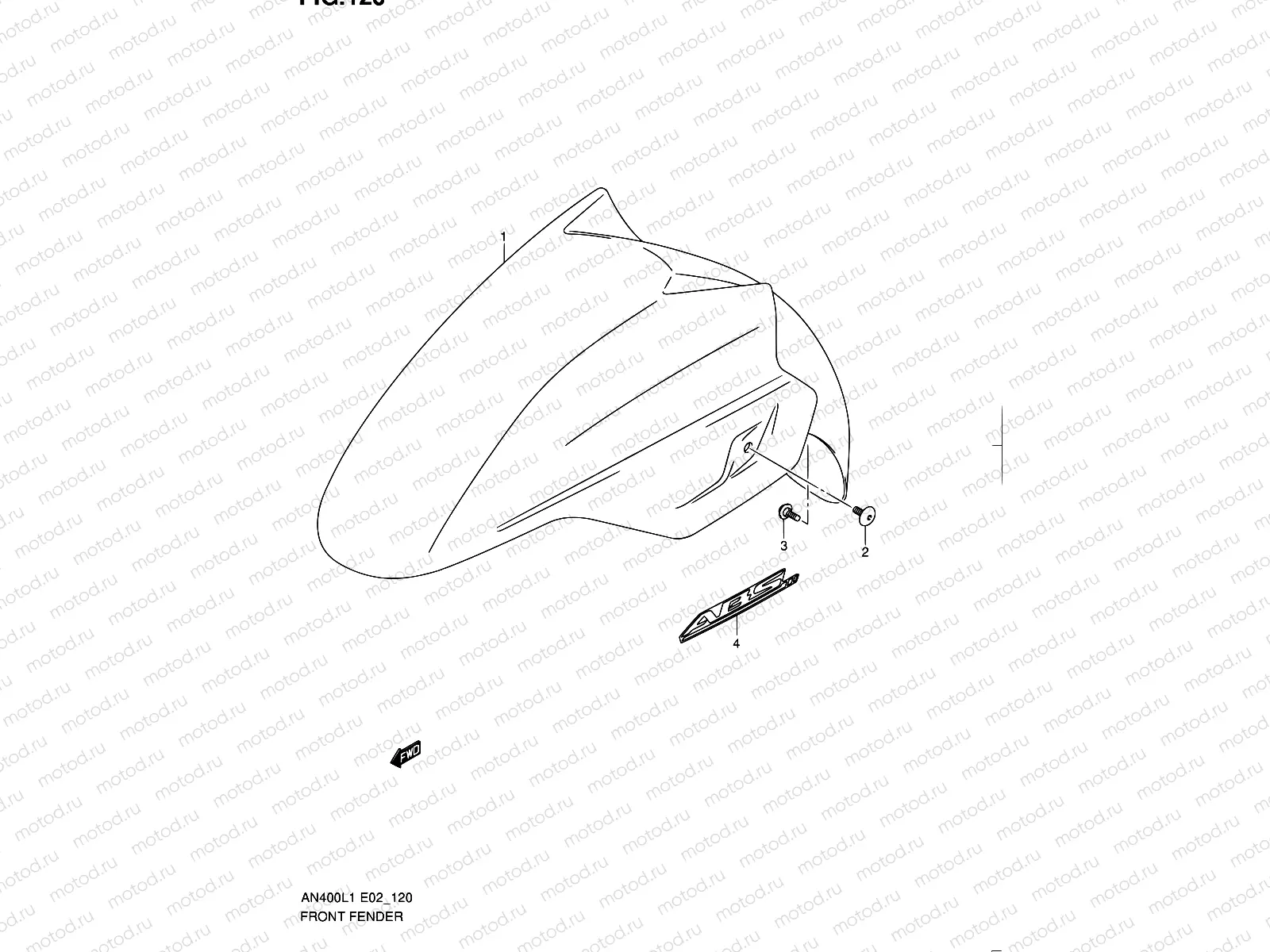 120 - FRONT FENDER (AN400AL1 E24)