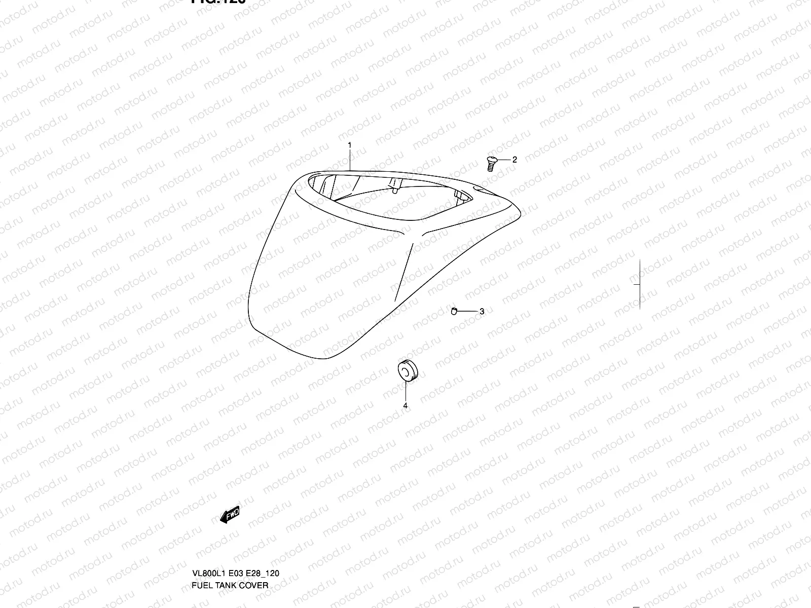120 - FUEL TANK COVER