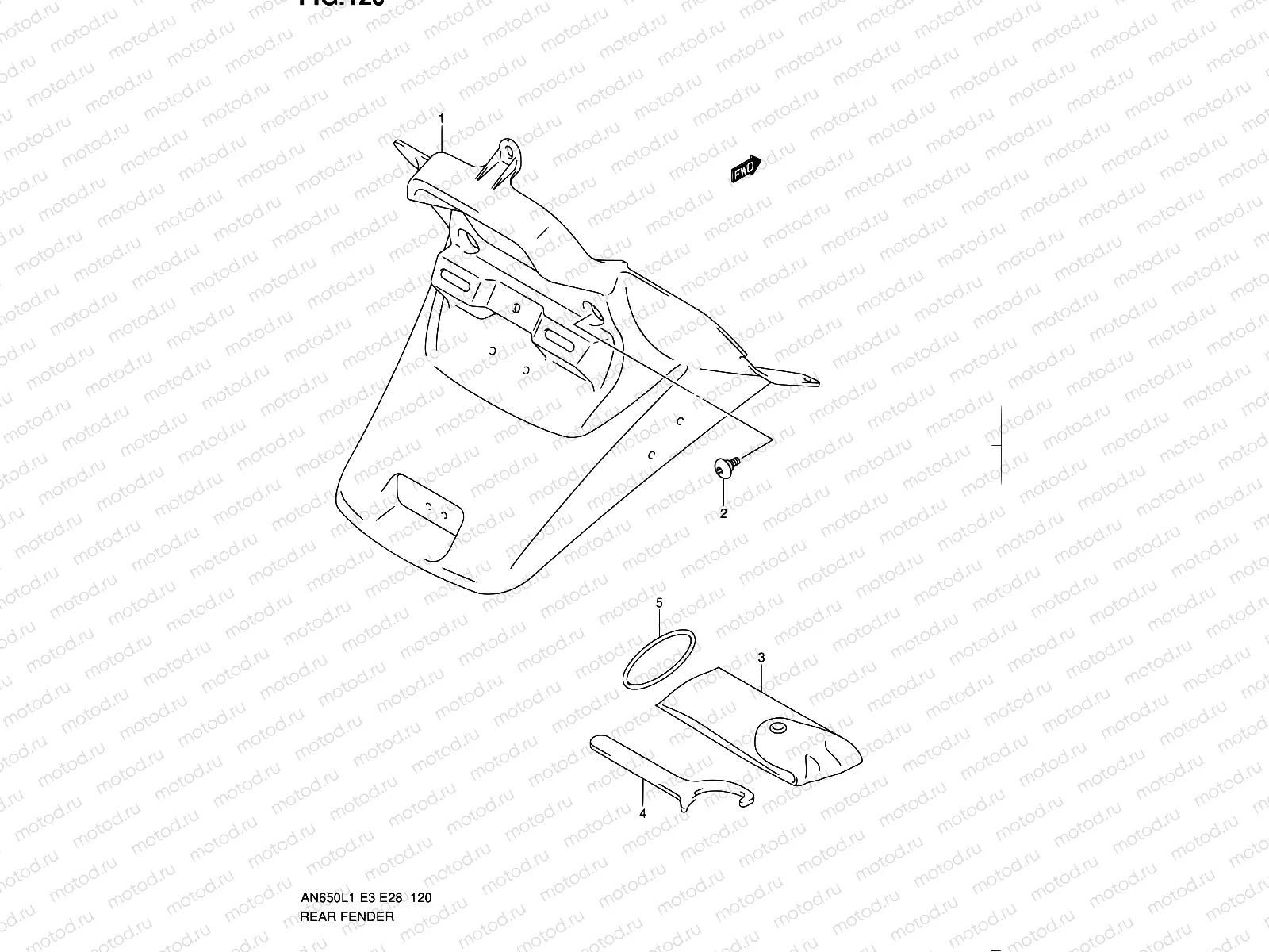 120 - REAR FENDER