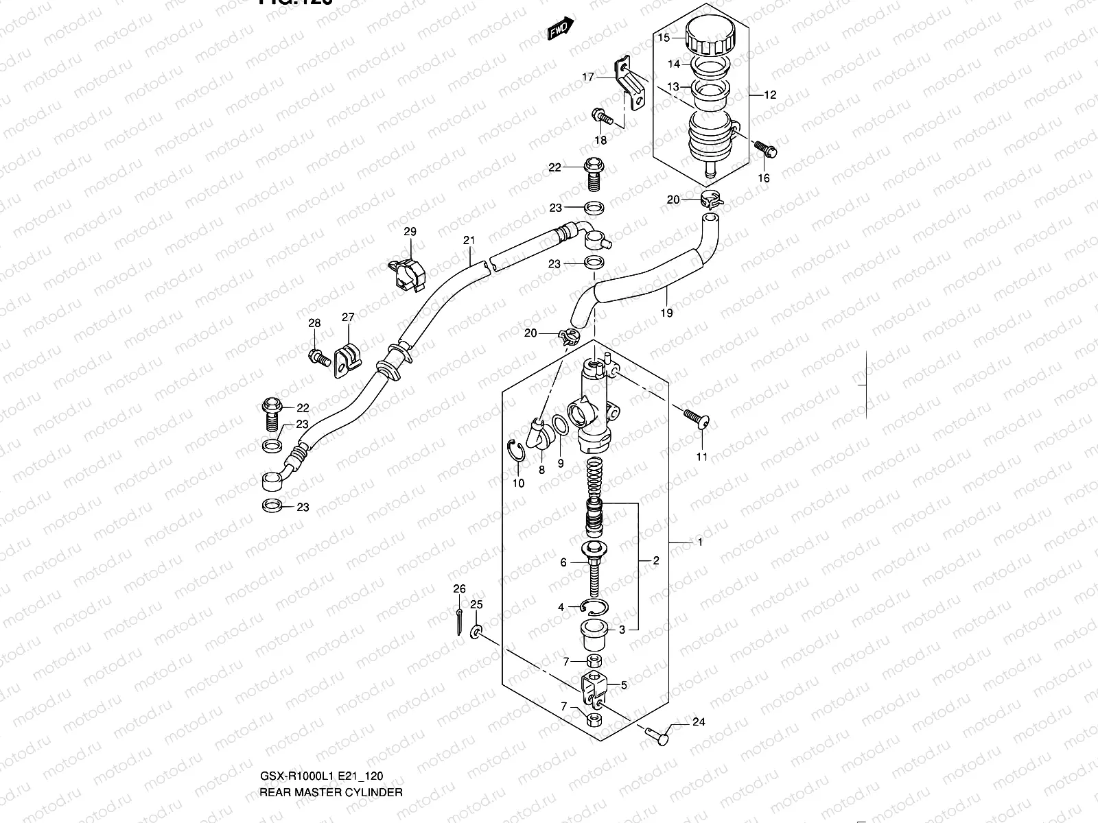 120 - REAR MASTER CYLINDER