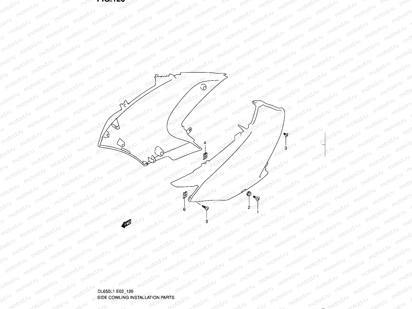 120 - SIDE COWLING INSTALLATION PARTS