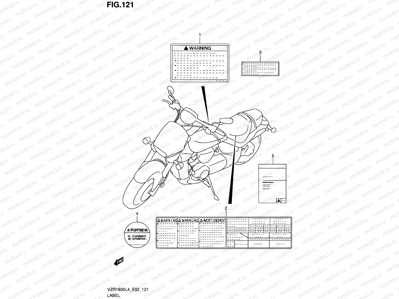 121 - LABEL (VZR1800L4 E19)