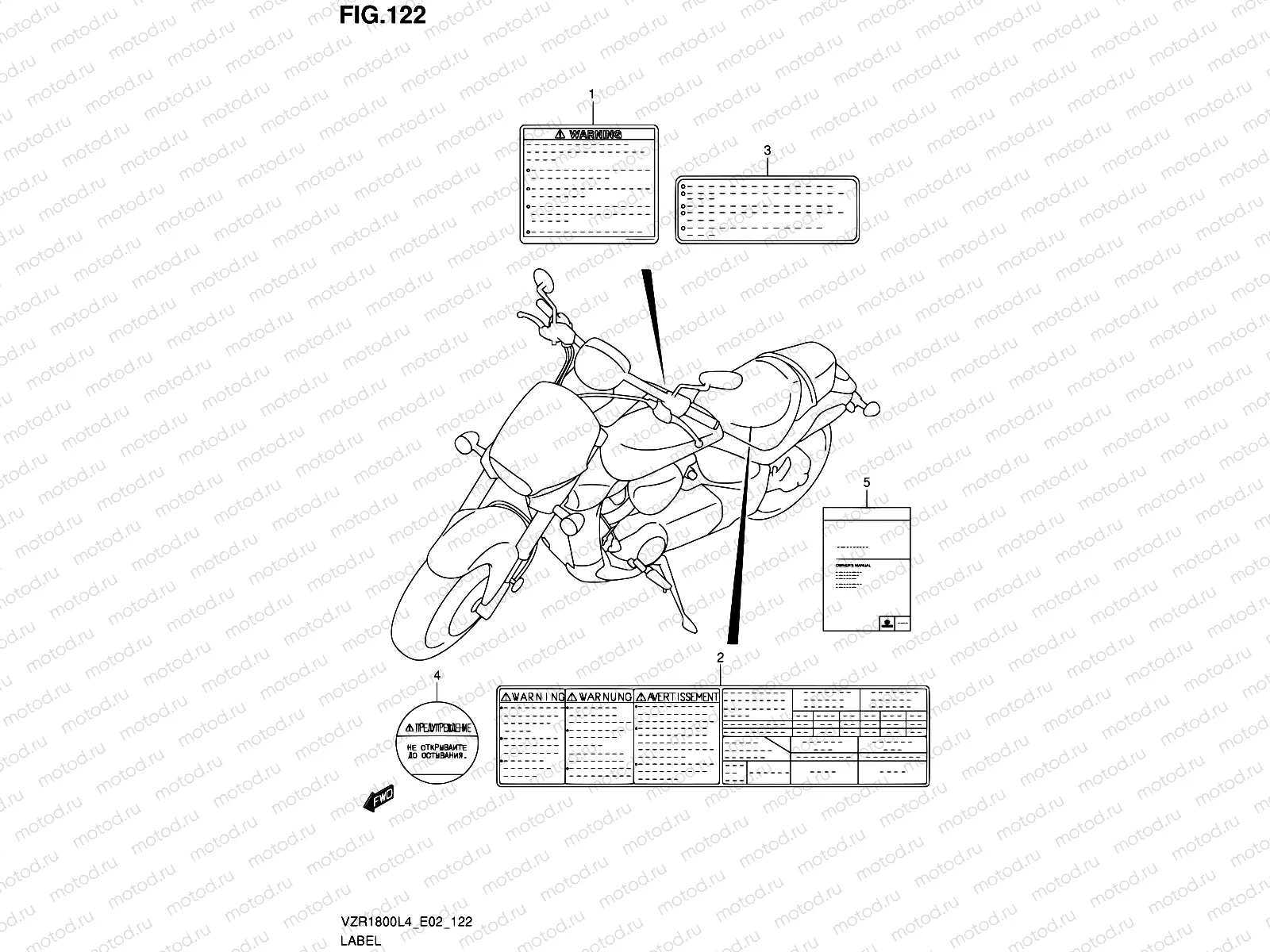 122 - LABEL (VZR1800UFL4 E19)