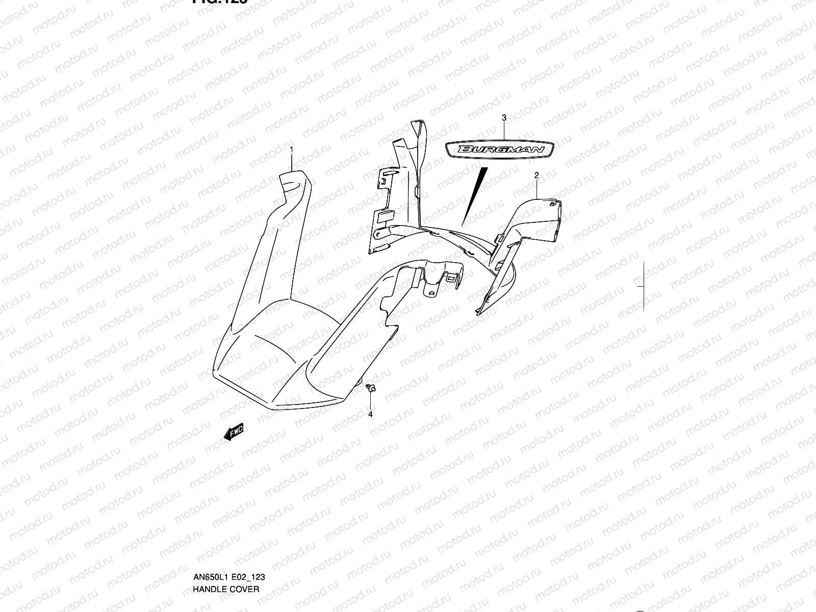 123 - HANDLE COVER (AN650L1 E19)