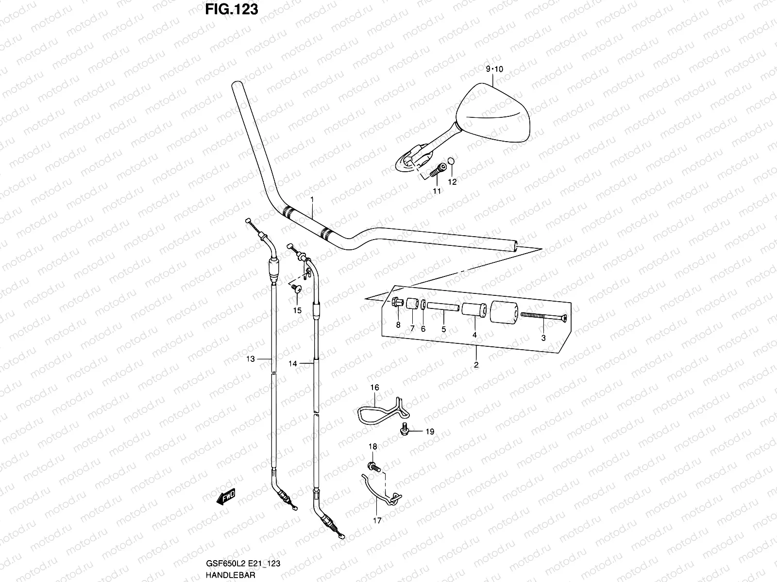 123 - HANDLEBAR (GSF650SL2 E21)