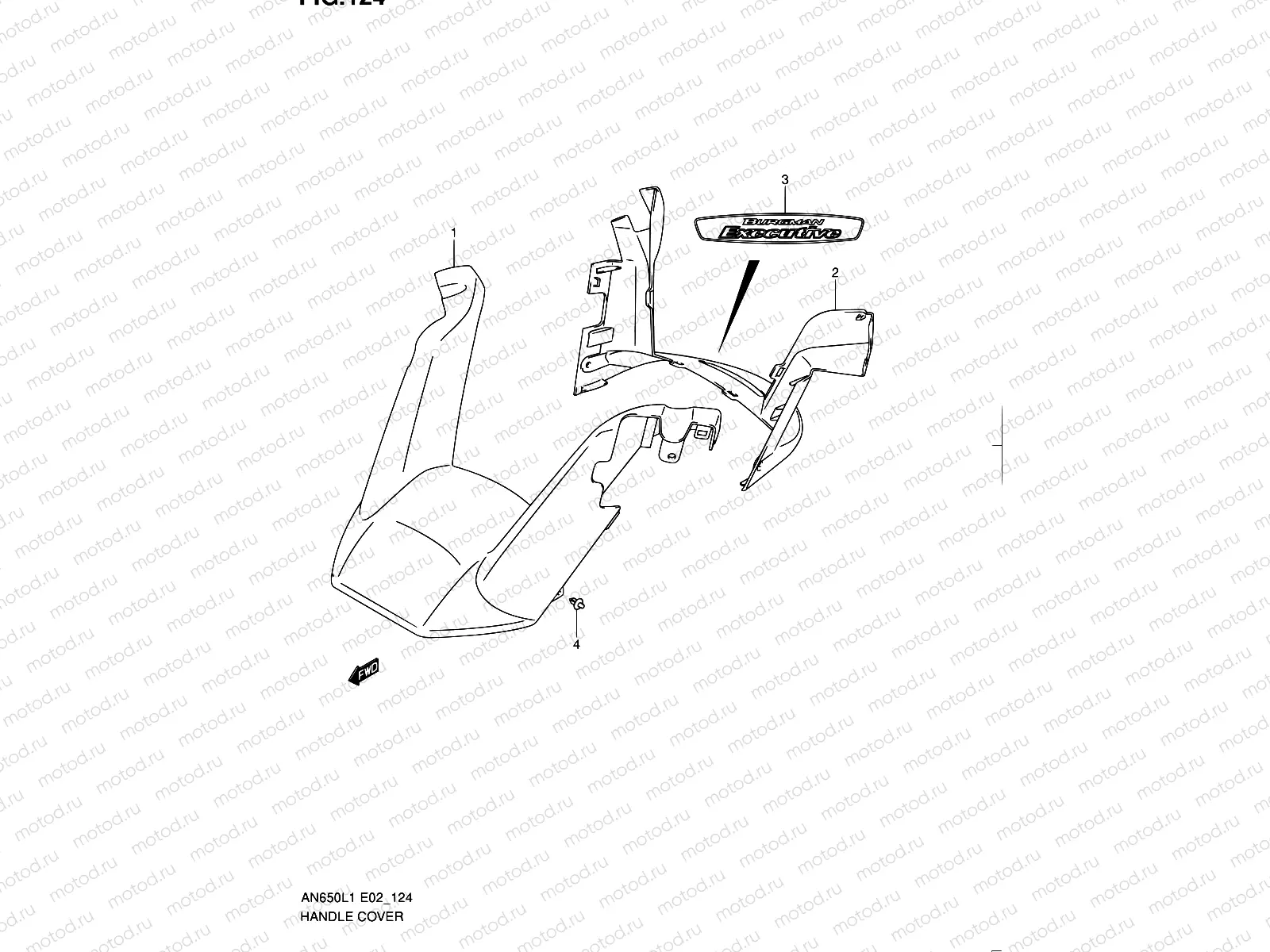 124 - HANDLE COVER (AN650AL1 E02)