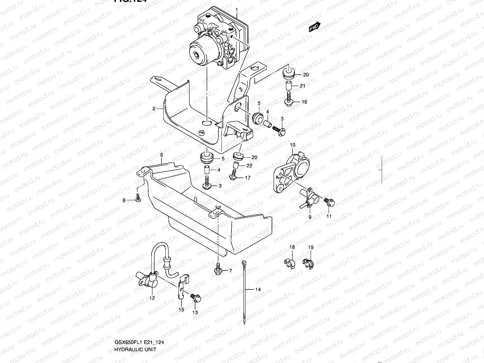 124 - HYDRAULIC UNIT (GSX650FUAL1 E21)