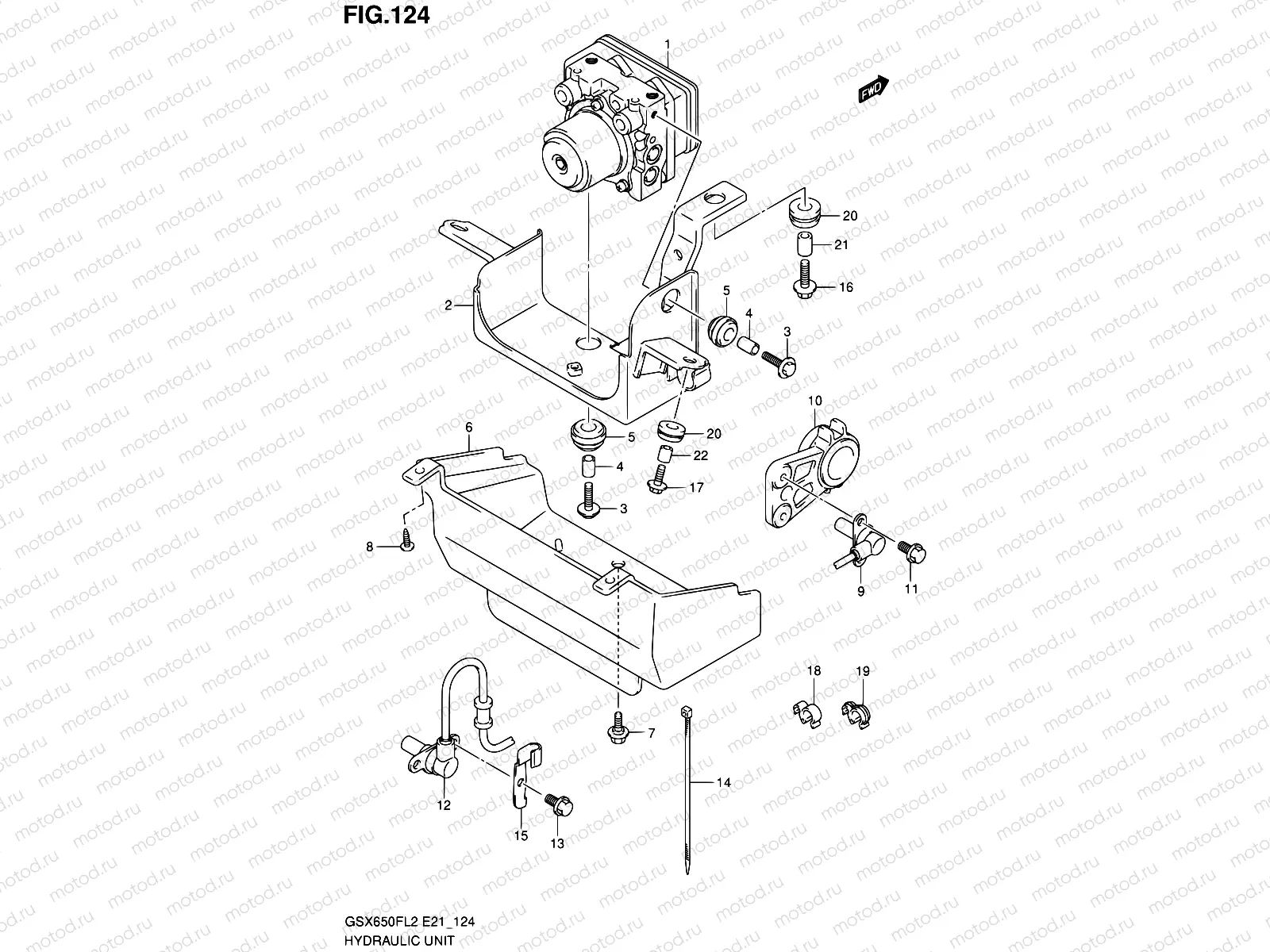 124 - HYDRAULIC UNIT (GSX650FUAL2 E21)