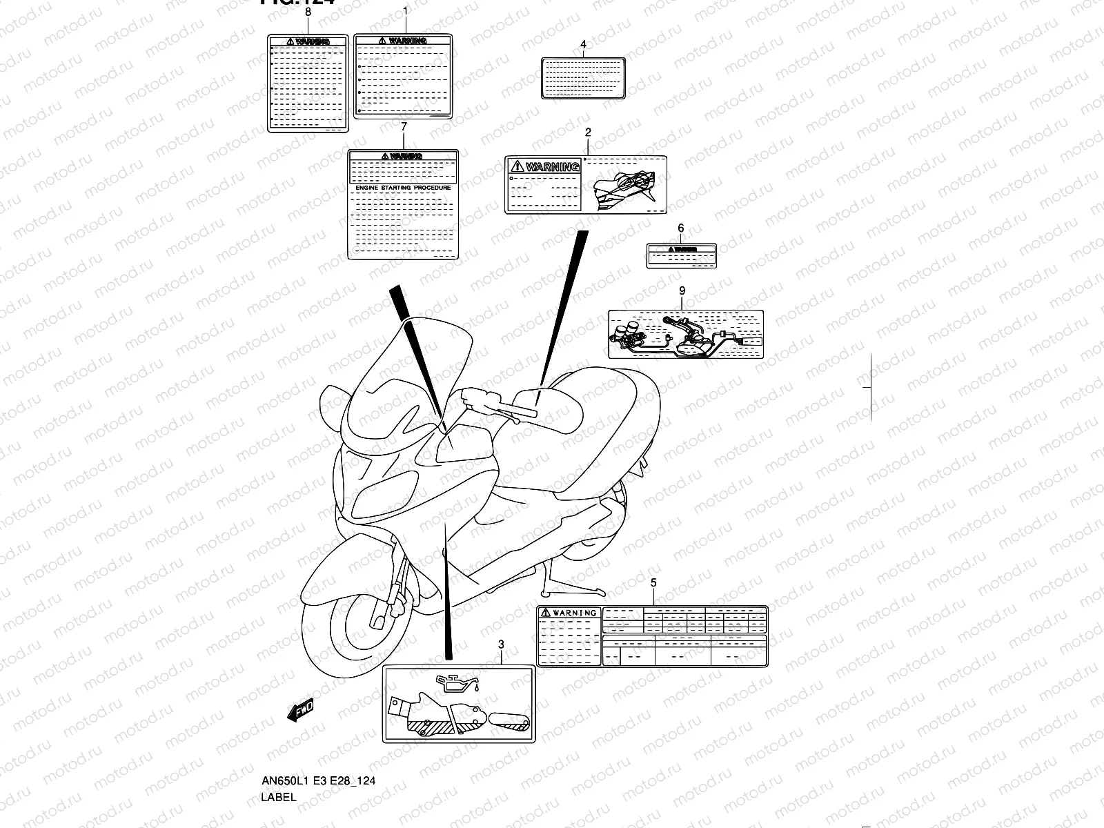 124 - LABEL (AN650AL1 E33)