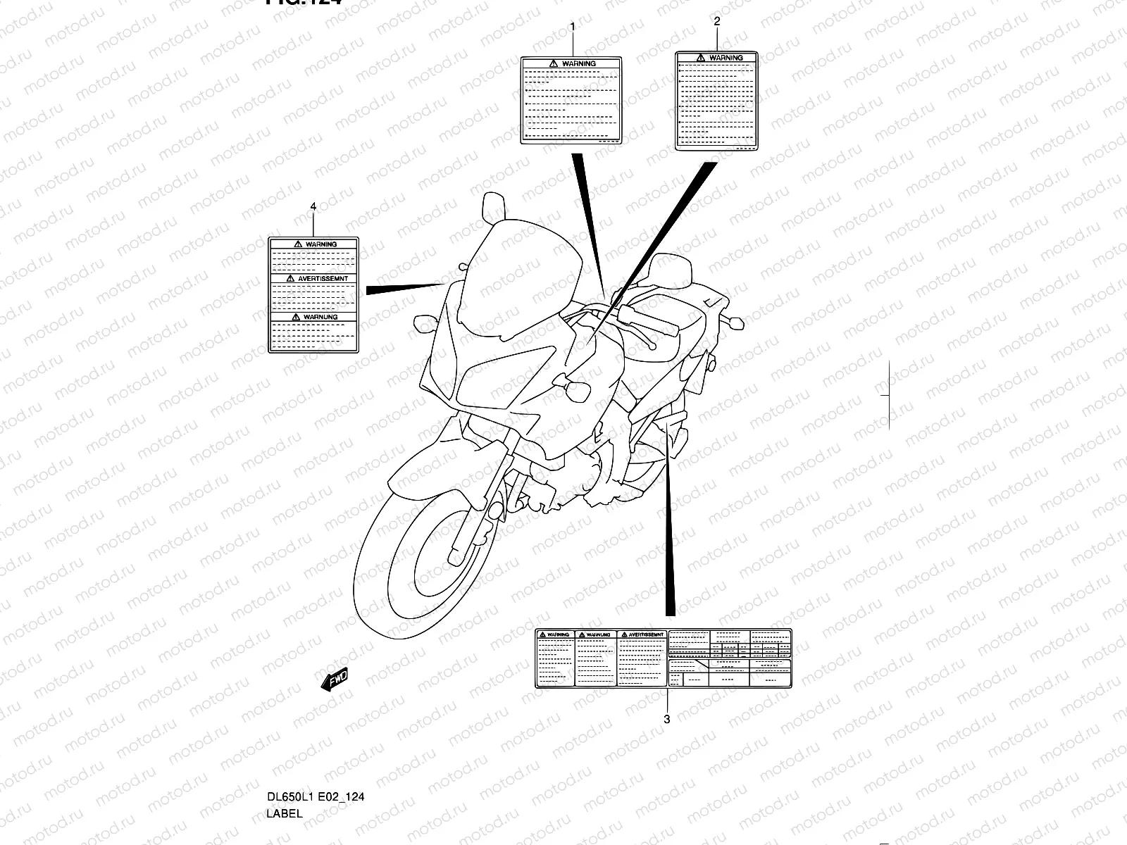 124 - LABEL (DL650AL1 E02)