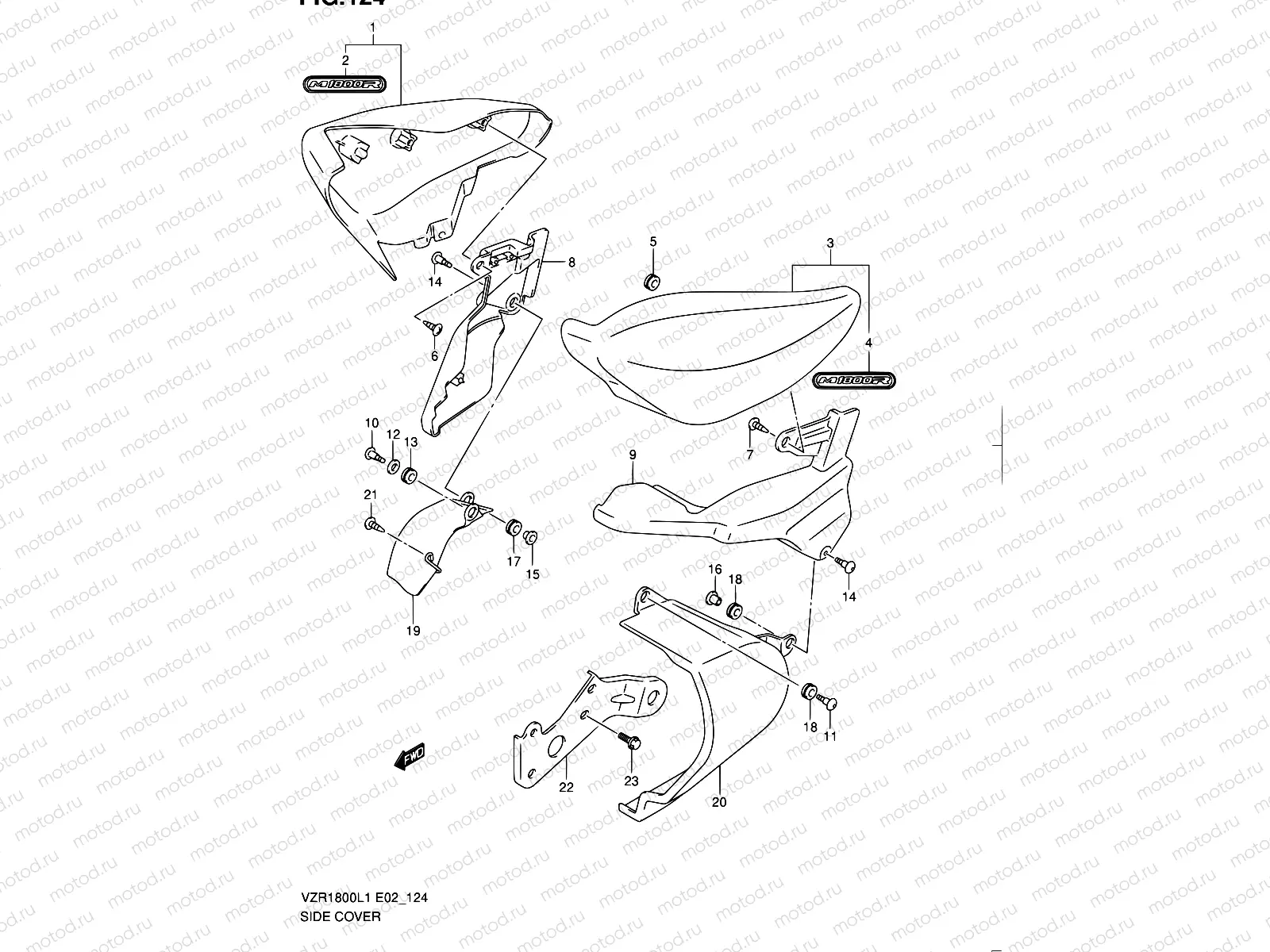 124 - SIDE COVER (VZR1800ZUFL1 E19)