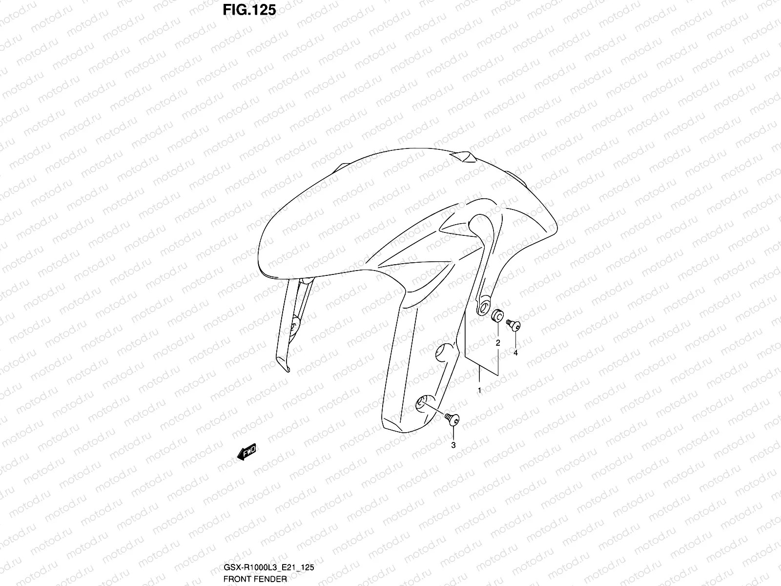 125 - FRONT FENDER (GSX-R1000ZUFL3 E21)
