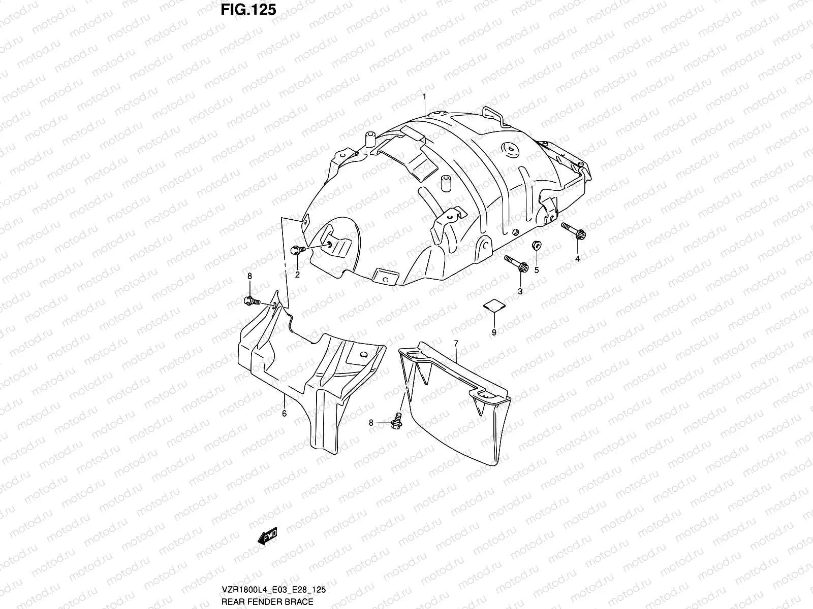 125 - REAR FENDER BRACE