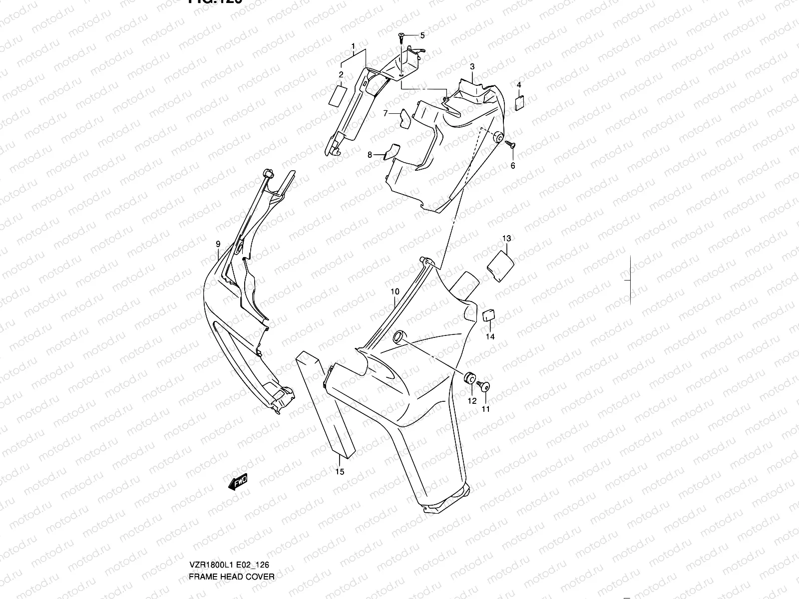 126 - FRAME HEAD COVER (VZR1800L1 E02)