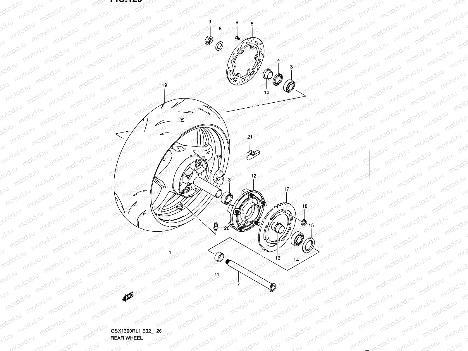 126 - REAR WHEEL