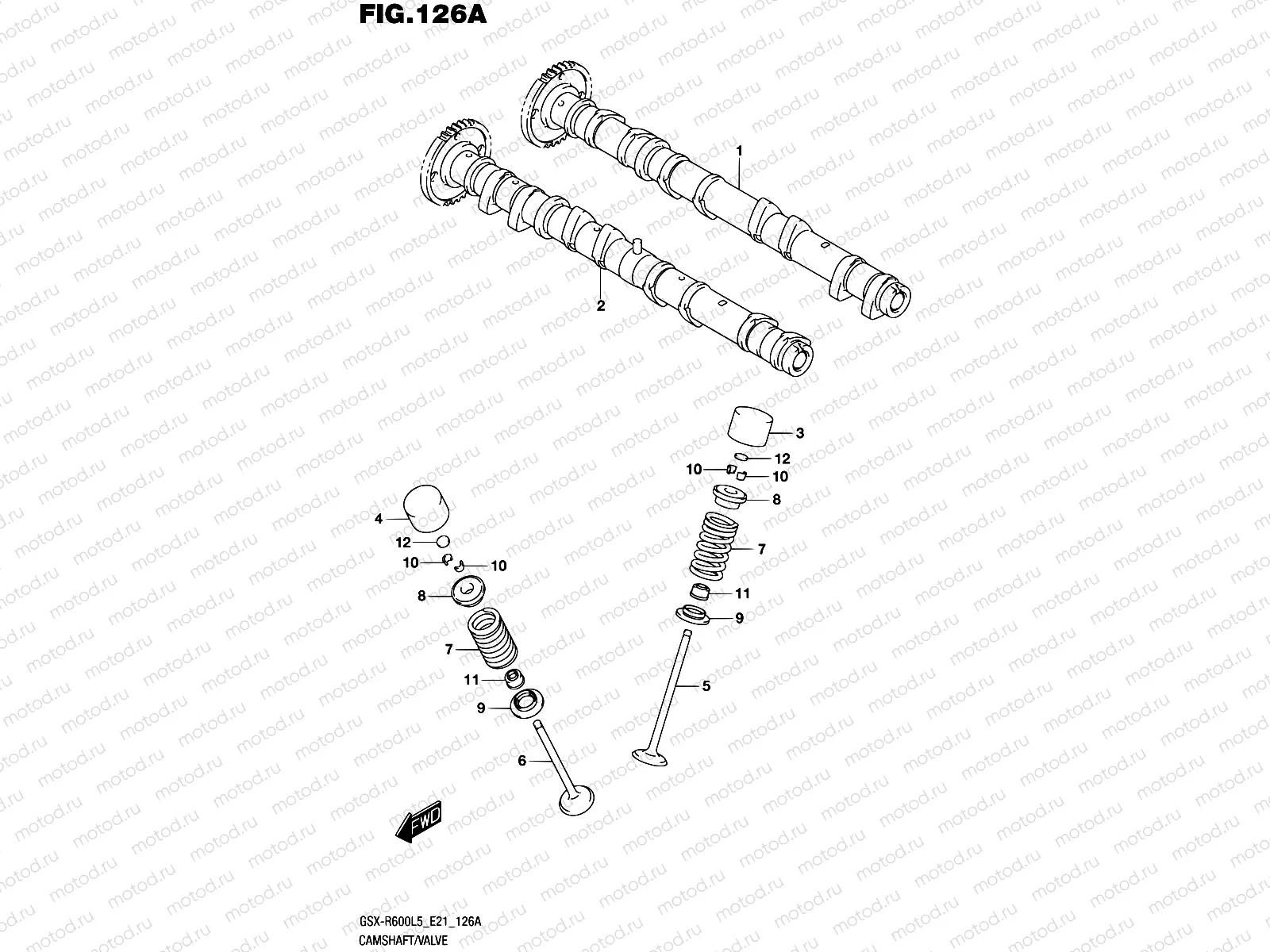 126A - CAM SHAFT/VALVE