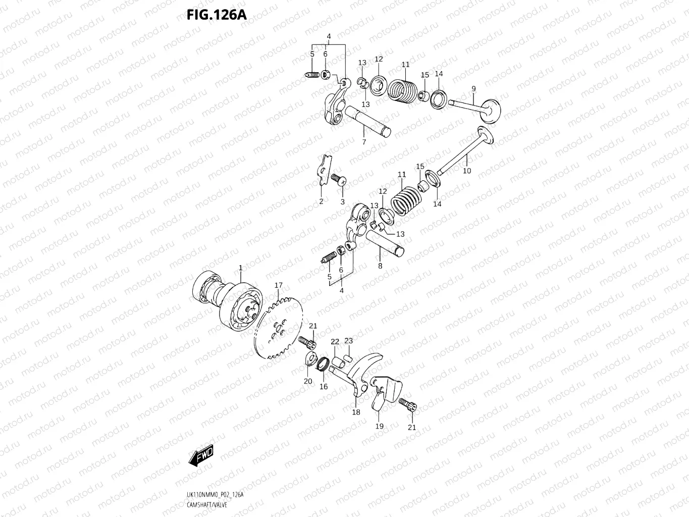 126A - CAMSHAFT & VALVE