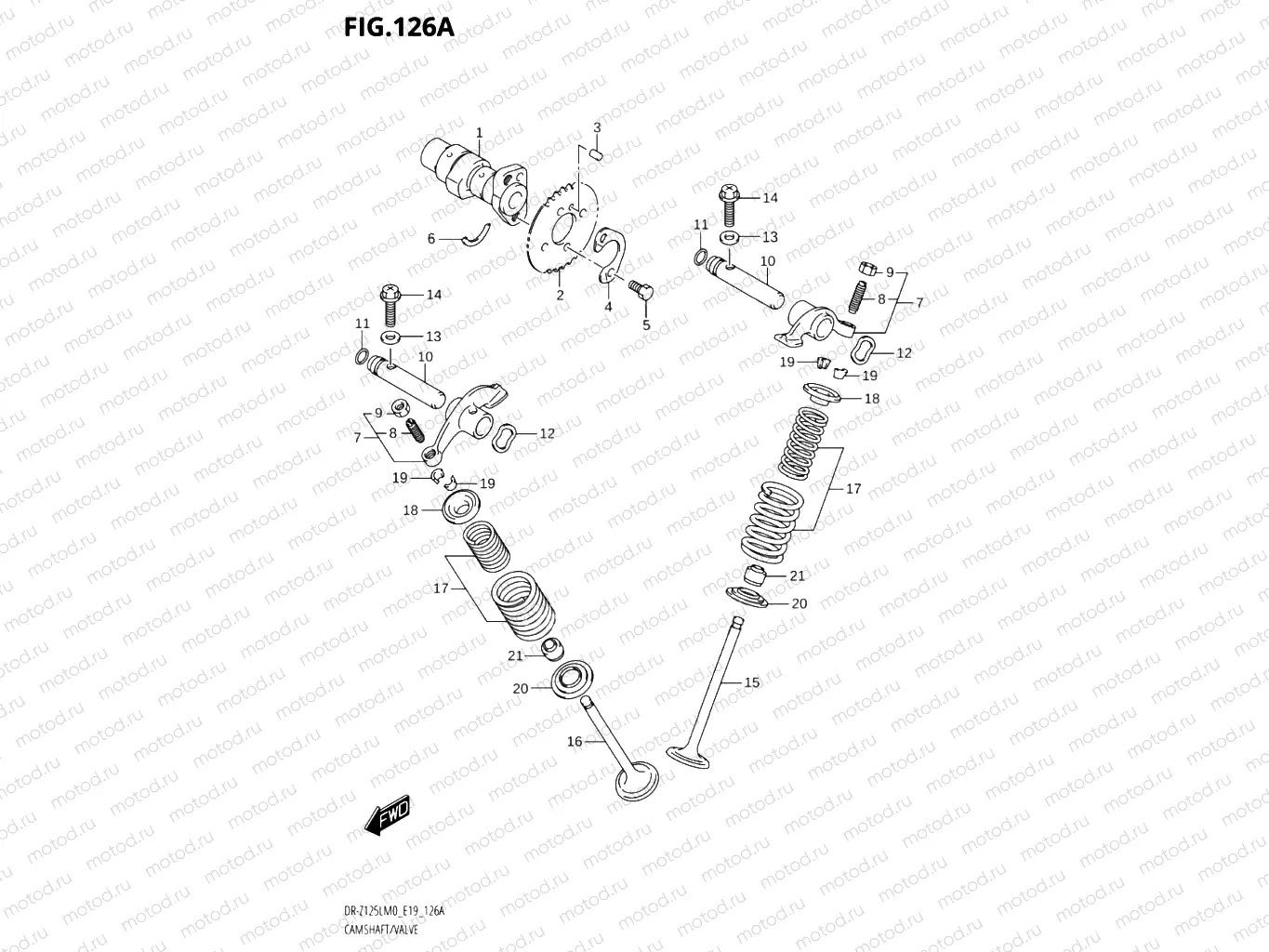 126A - CAMSHAFT & VALVE