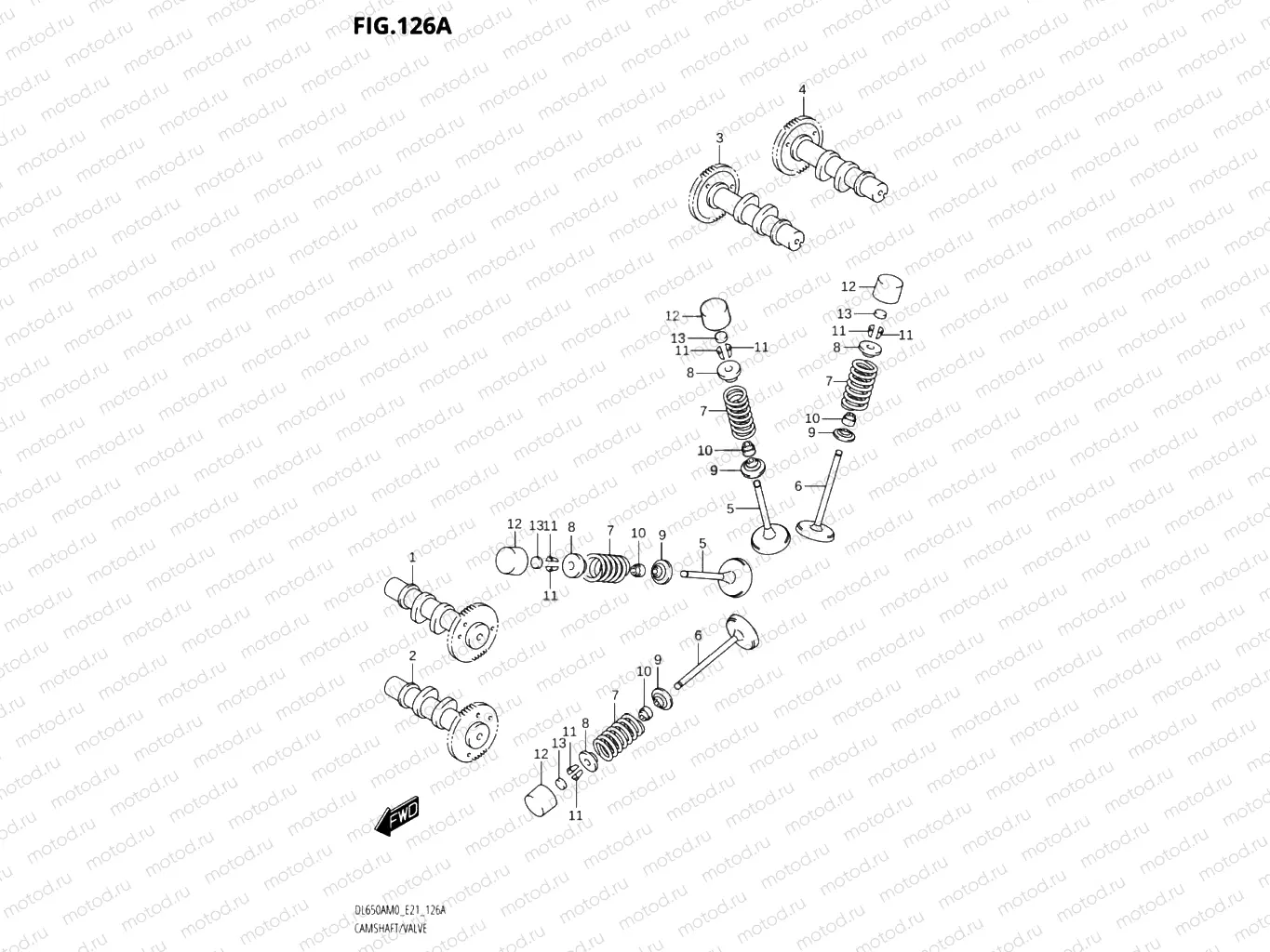 126A - CAMSHAFT & VALVE